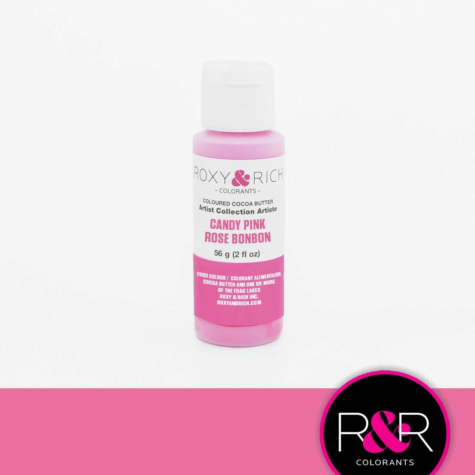 Roxy & Rich Cocoa Butter Candy Pink (# BC2-018) - 2 OZ - Papagino Foods Inc.