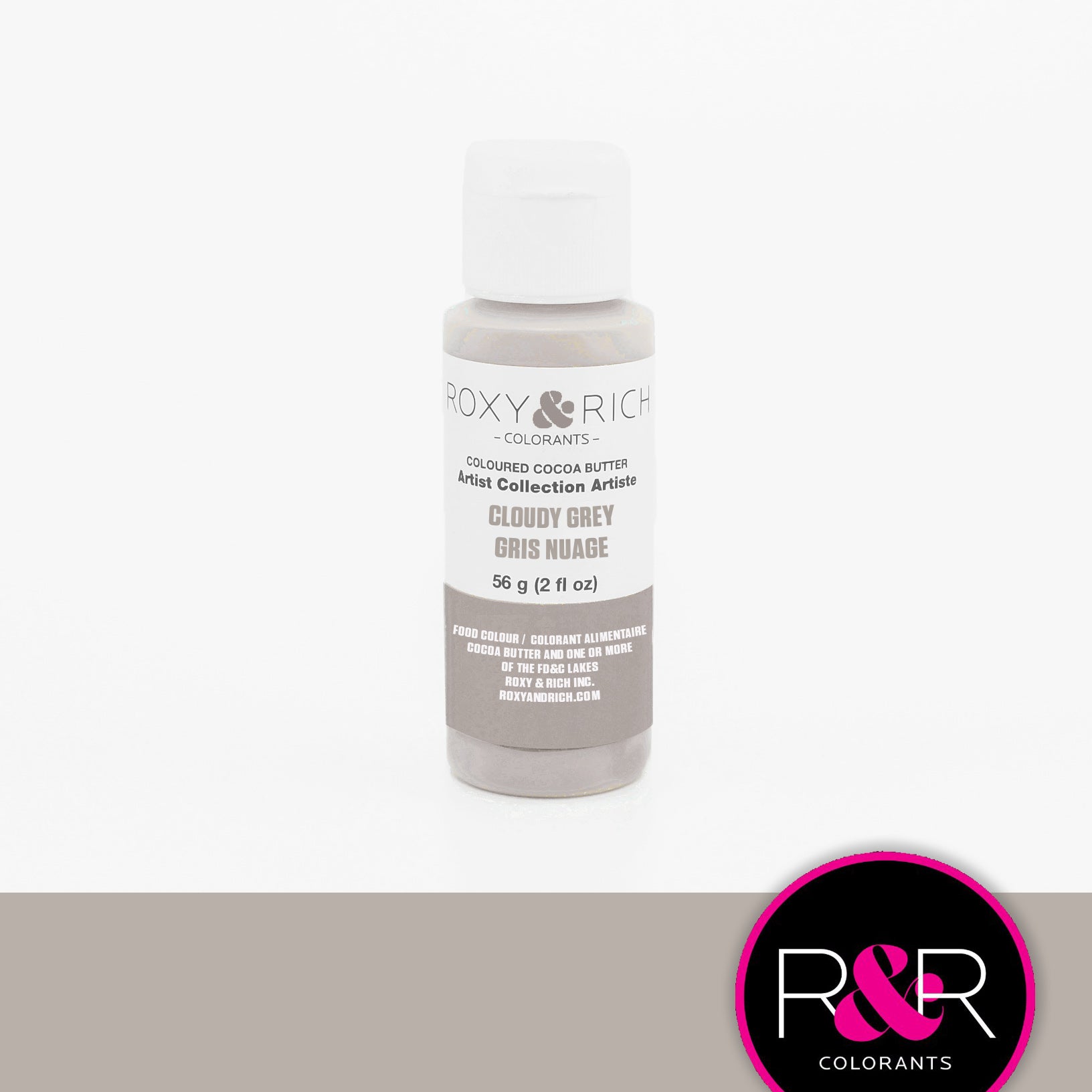 Roxy & Rich Cocoa Butter Cloudy Grey (# BC2-021) - 2 OZ **BBD March 2024** - Papagino Foods Inc.