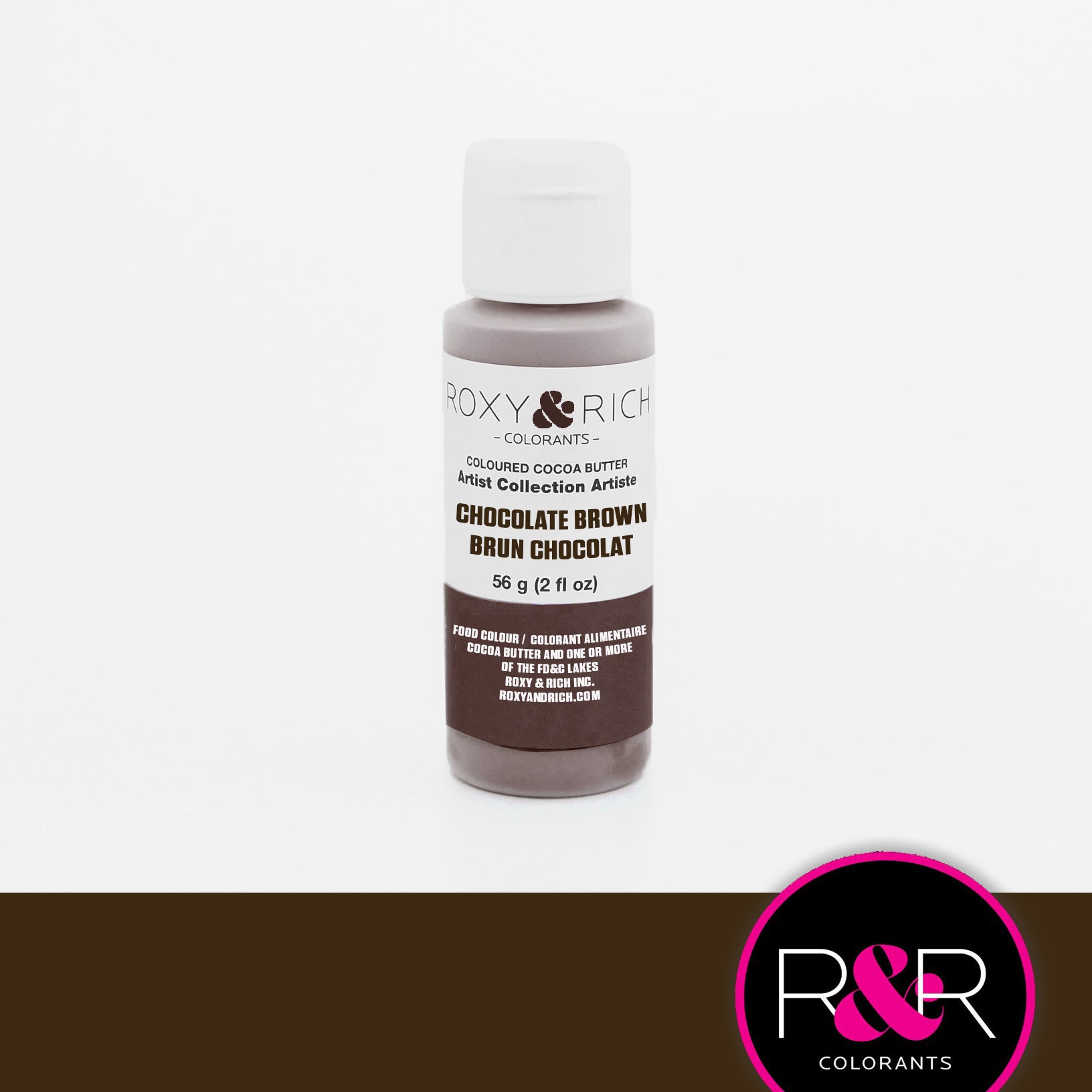 Roxy & Rich Cocoa Butter Chocolate Brown (# BC2-022) - 2 OZ - Papagino Foods Inc.