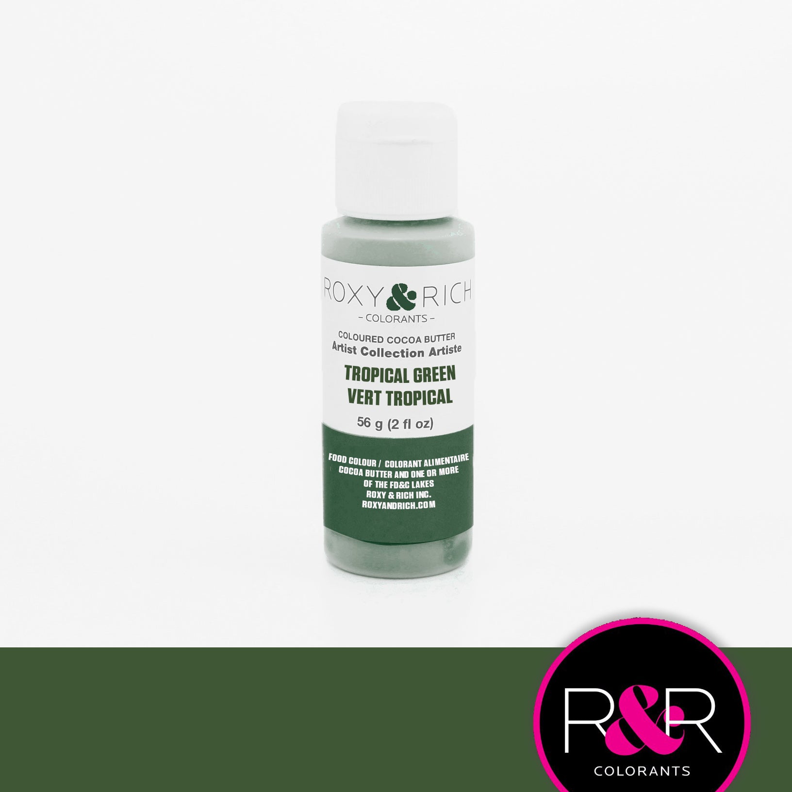 Roxy & Rich Cocoa Butter Tropical Green (# BC2-025) - 2 OZ - Papagino Foods Inc.