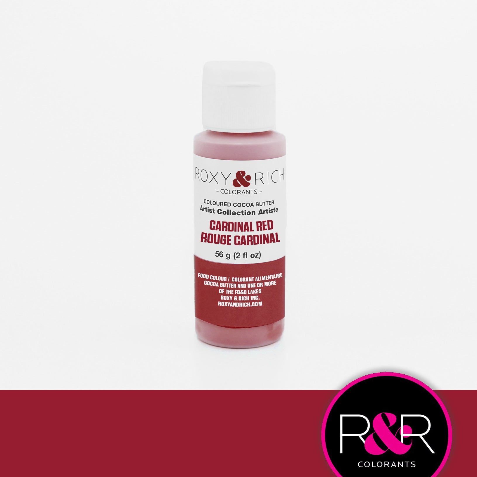 Roxy & Rich Cocoa Butter Cardinal Red (# BC2-027) - 2 OZ - Papagino Foods Inc.