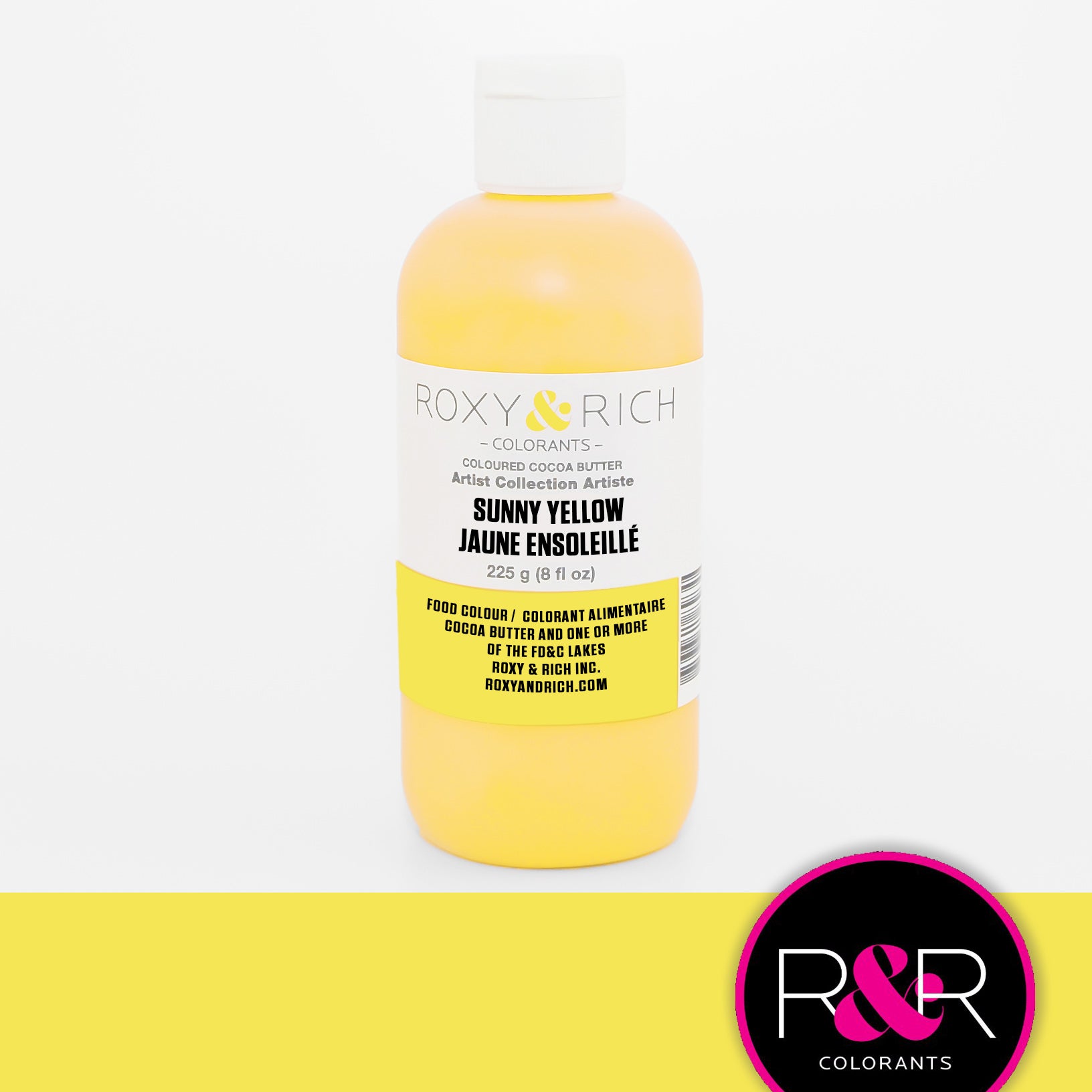 Roxy & Rich Cocoa Butter Sunny Yellow (# BC8-001) - 8 OZ - Papagino Foods Inc.