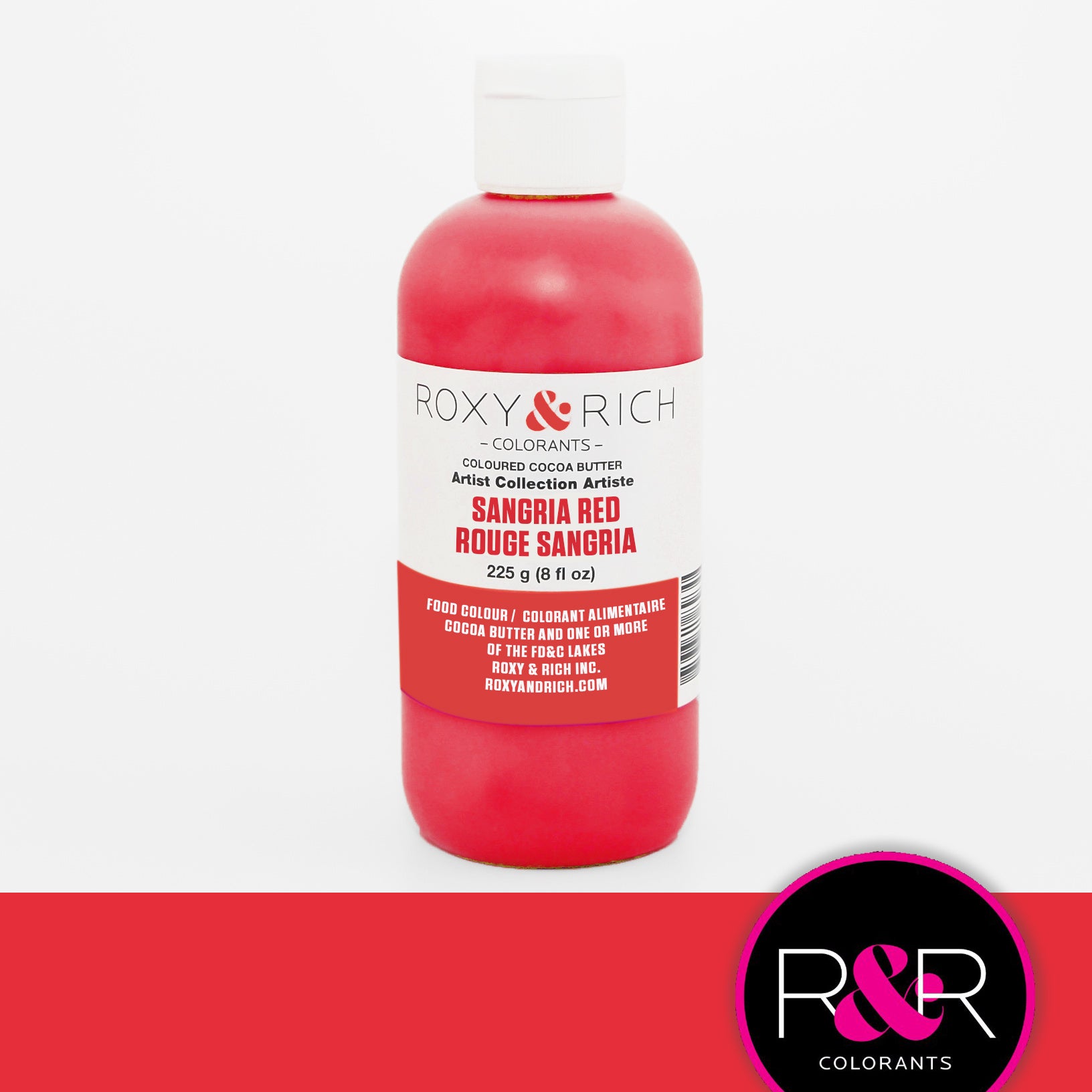 Roxy & Rich Cocoa Butter Sangria Red (# BC8-003) - 8 OZ BBD **Nov 2023** - Papagino Foods Inc.