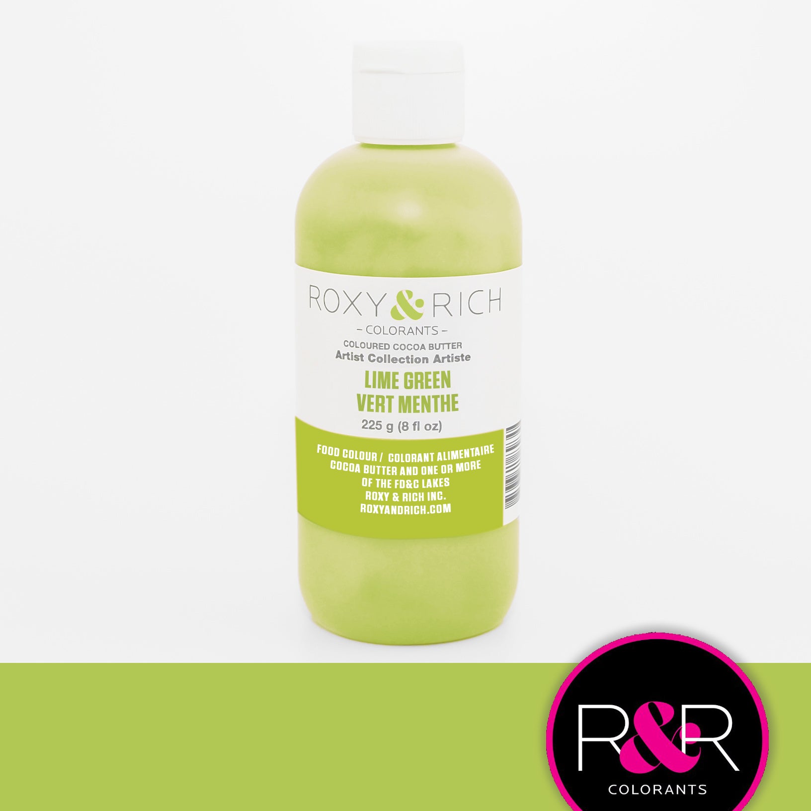 Roxy & Rich Cocoa Butter Lime Green (# BC8-014) - 8 OZ - Papagino Foods Inc.