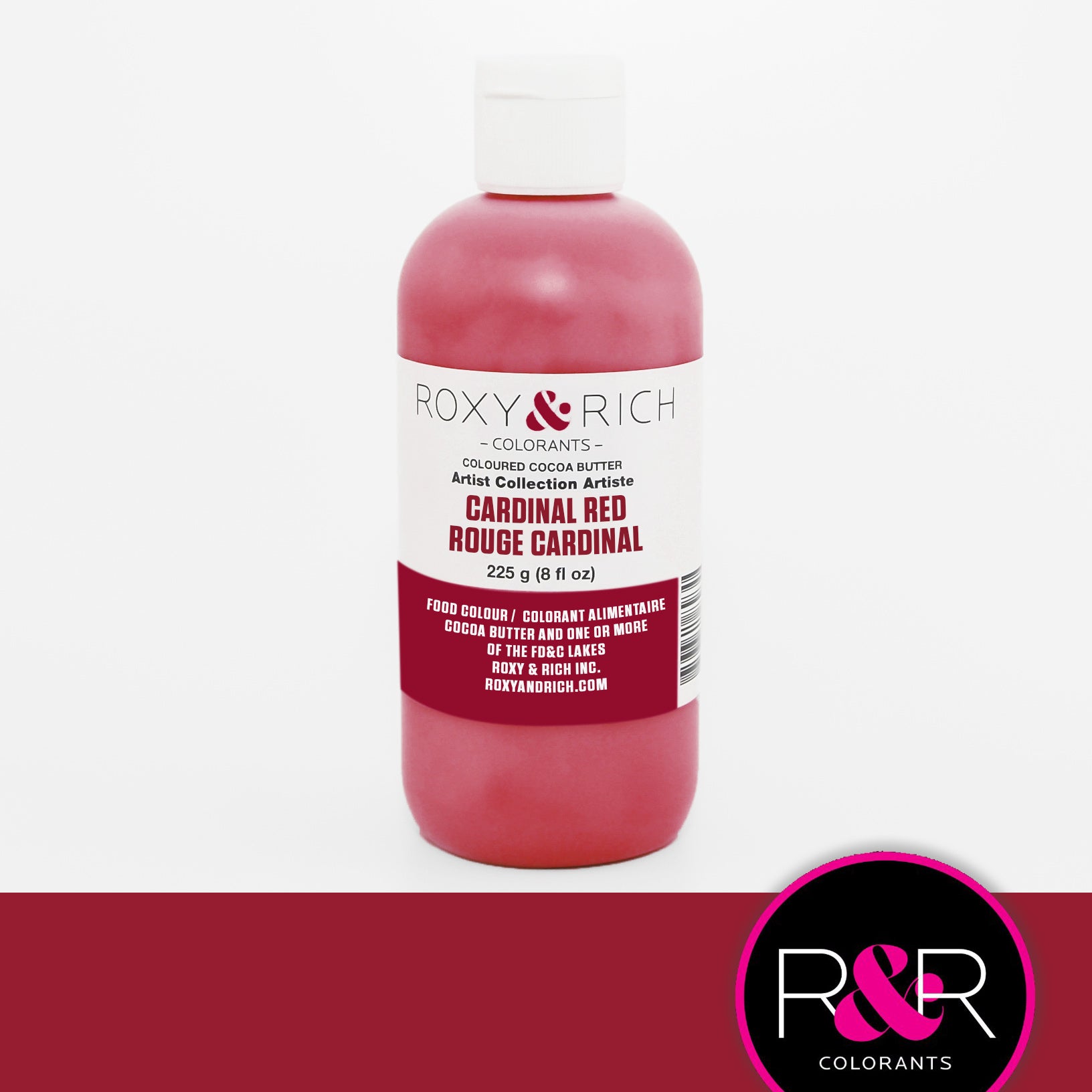 Roxy & Rich Cocoa Butter Cardinal Red (# BC8-027) - 8 OZ - Papagino Foods Inc.