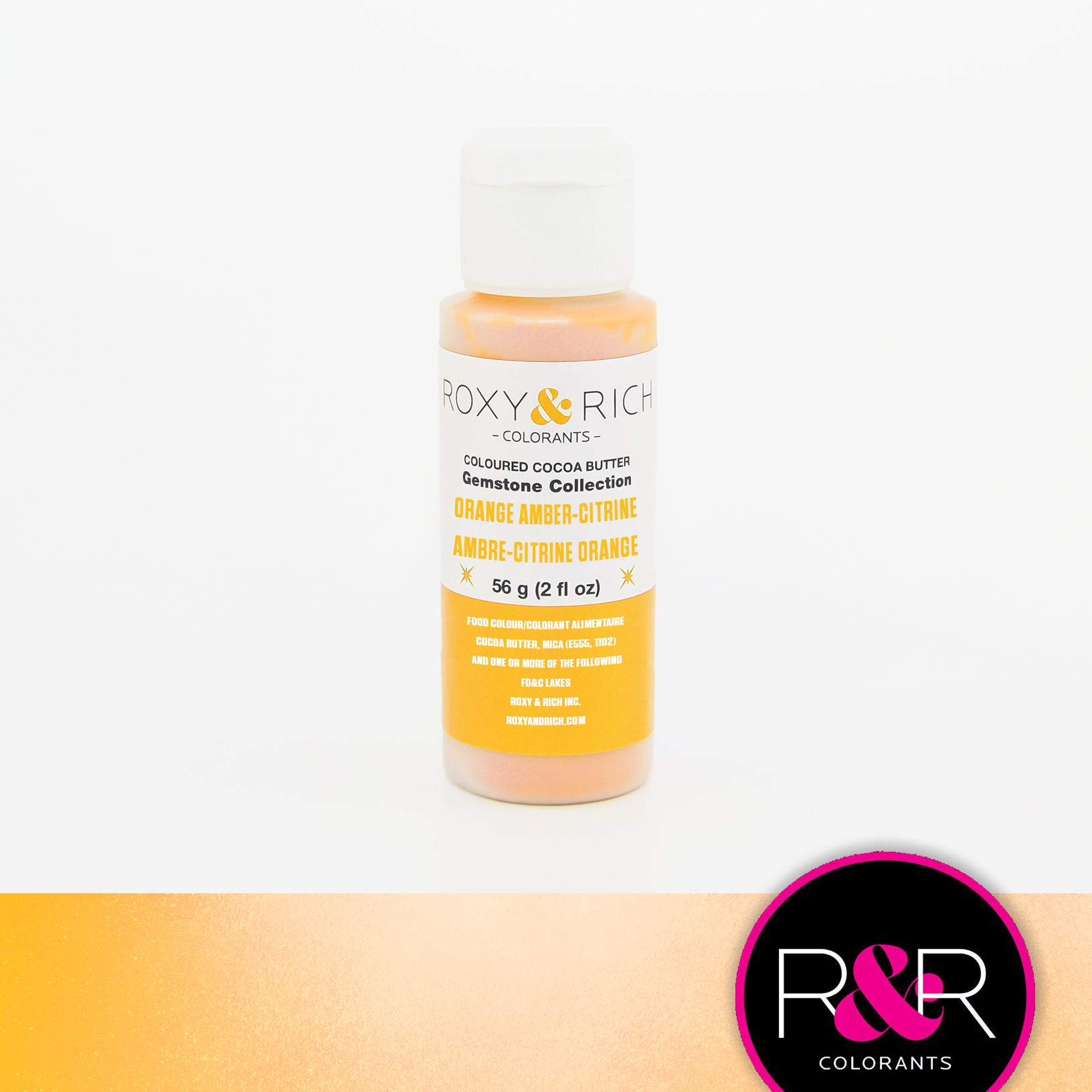Roxy & Rich Gemstone Cocoa Butter Orange Pearl (#BP2-001) - 2 OZ **BBD Aug 2024** - Papagino Foods Inc.
