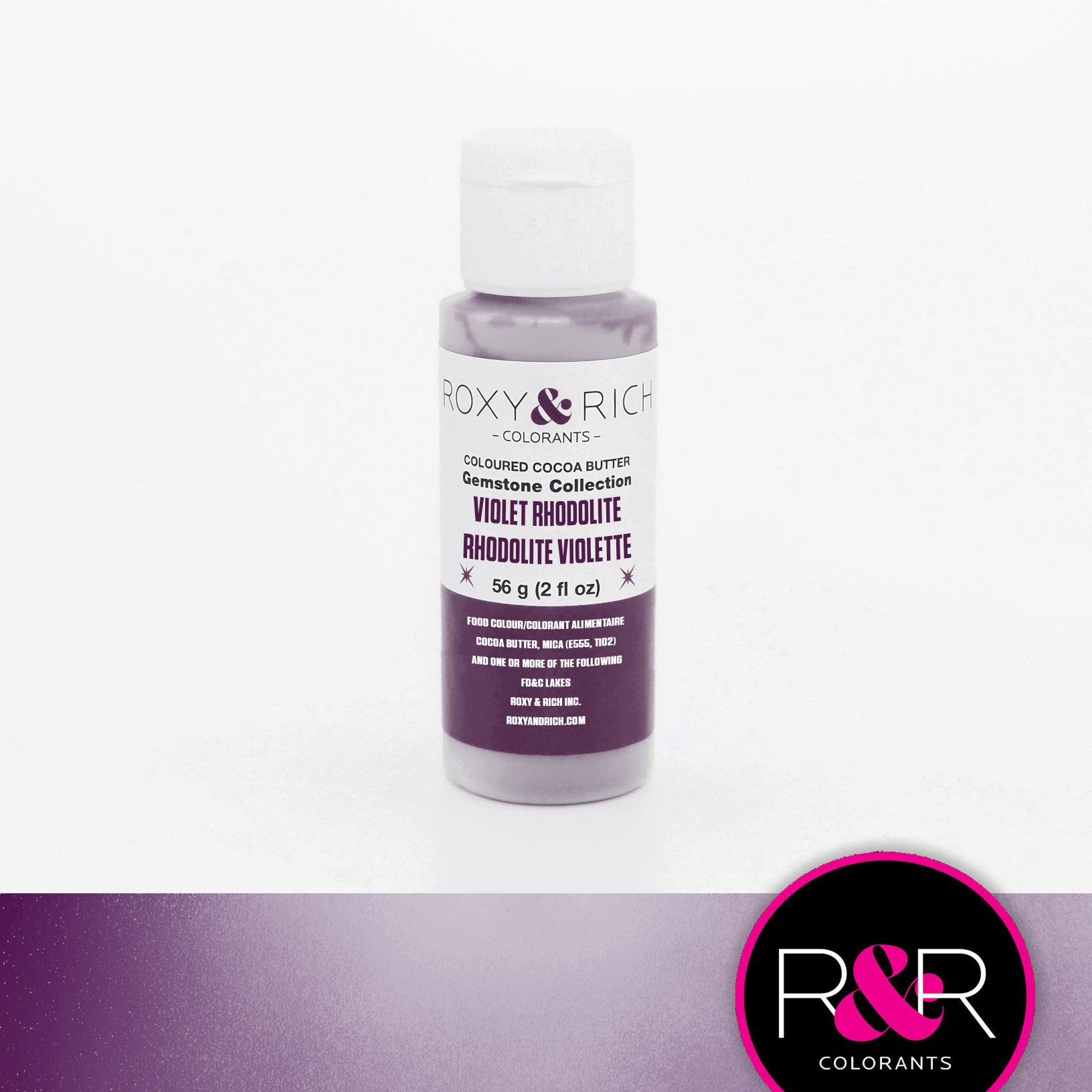 Roxy & Rich Gemstone Cocoa Butter Violet Rhodolite (#BG2-009) - 2 OZ - Papagino Foods Inc.