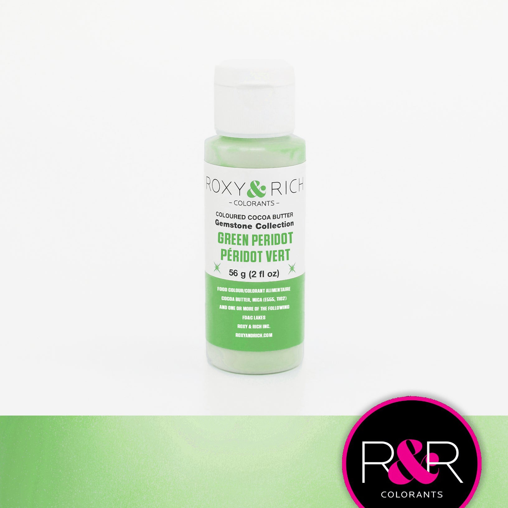 Roxy & Rich Gemstone Cocoa Butter Green Peridot (#BG2-016) - 2 OZ - Papagino Foods Inc.