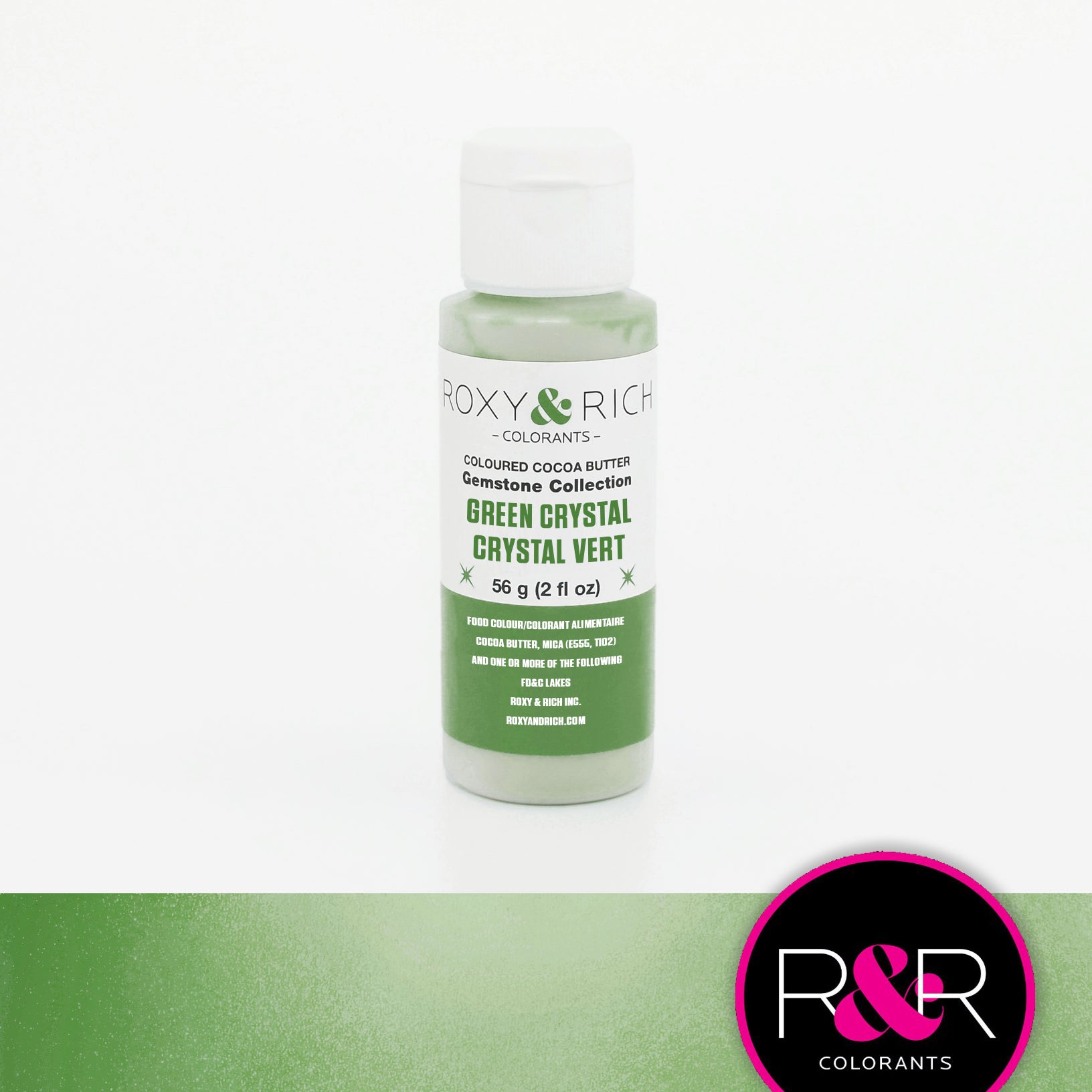 Roxy & Rich Gemstone Cocoa Butter Green Crystal (#BG2-017) - 2 OZ - Papagino Foods Inc.