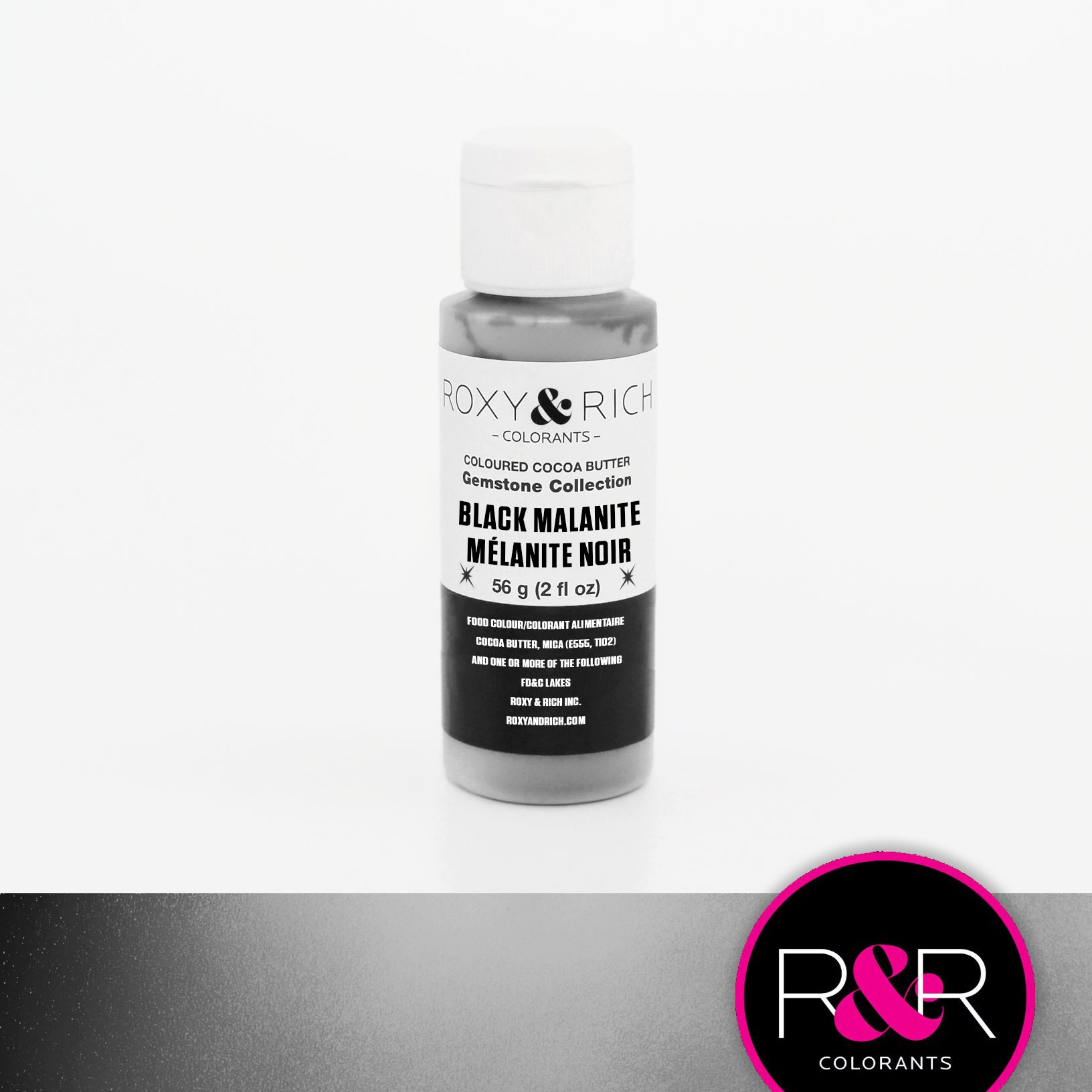 Roxy & Rich Gemstone Cocoa Butter Black Malanite (#BG2-023) - 2 OZ - Papagino Foods Inc.