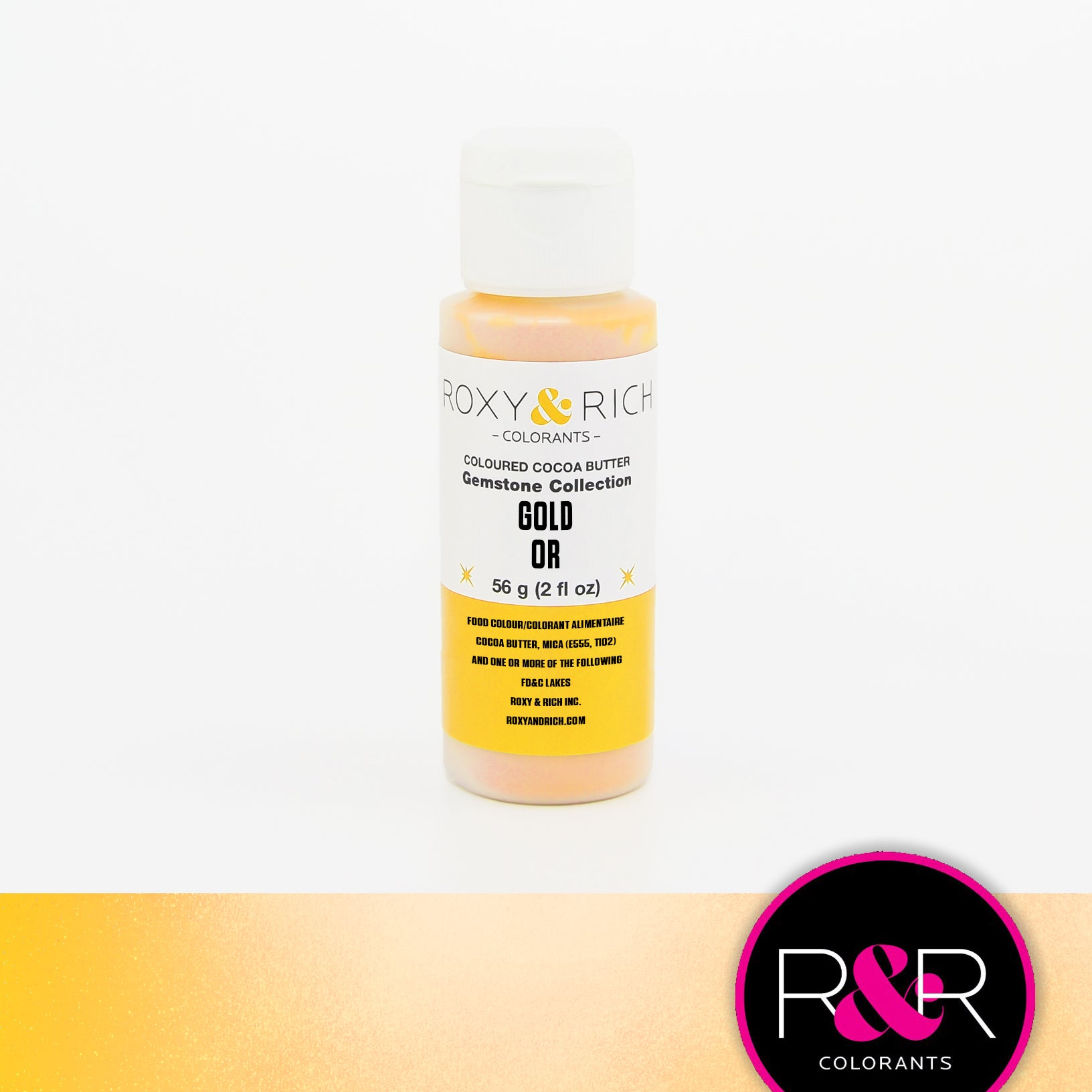 Roxy & Rich Gemstone Cocoa Butter Gold (#BG2-024) - 2 OZ - Papagino Foods Inc.