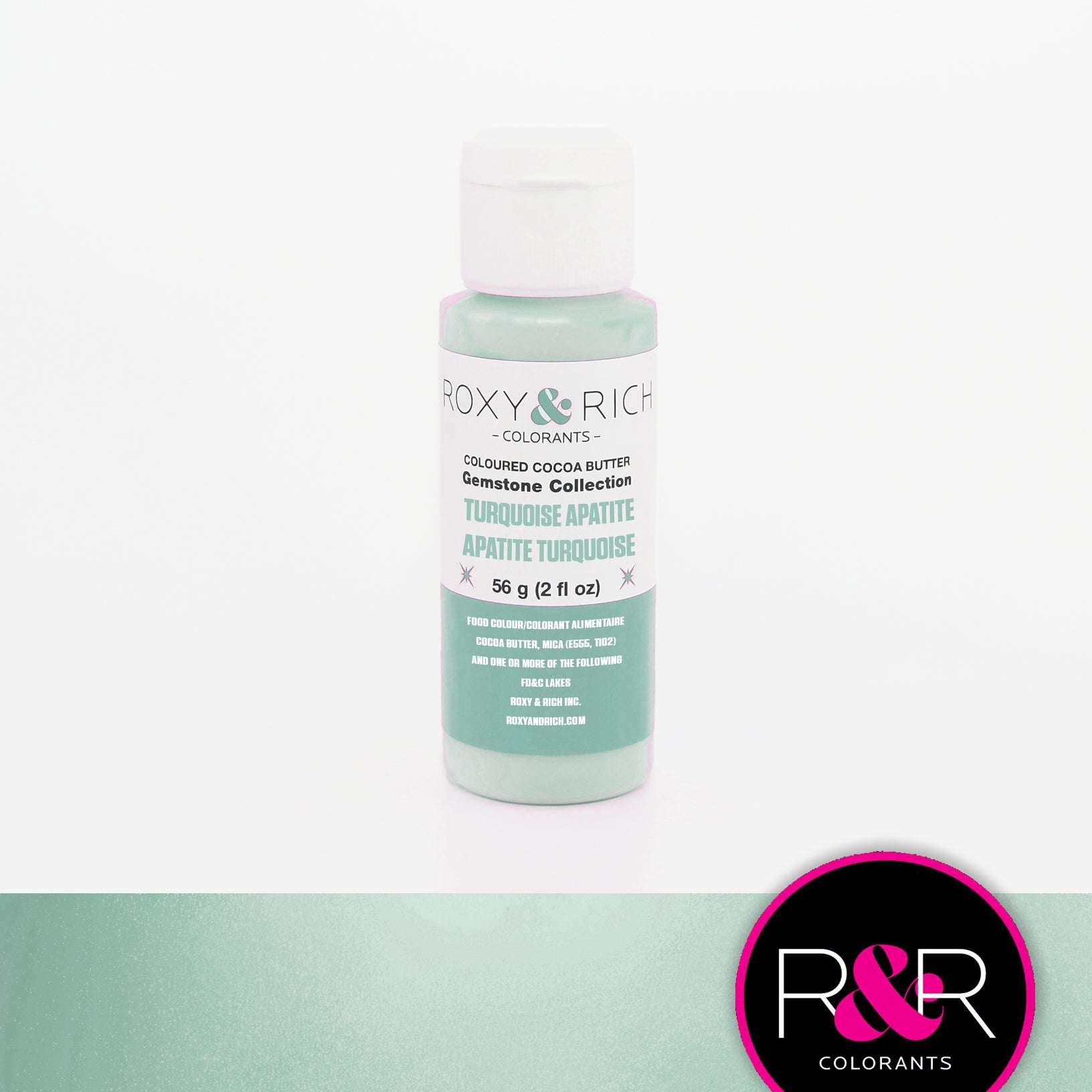 Roxy & Rich Gemstone Cocoa Butter Turquoise Apatite (#BG2-036) - 2 OZ - Papagino Foods Inc.