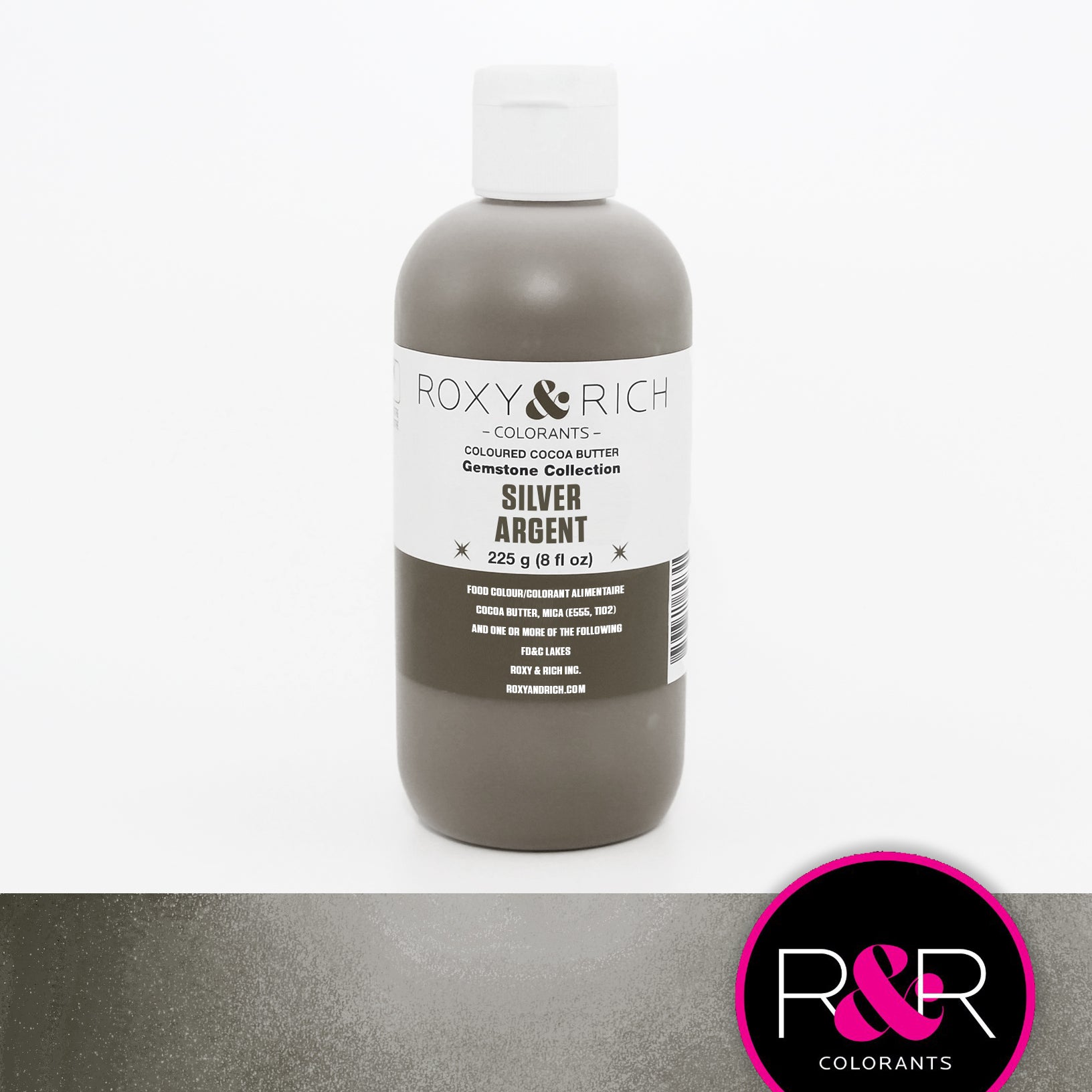 Roxy & Rich Gemstone Cocoa Butter Silver (#BG8-026) - 8 OZ - Papagino Foods Inc.