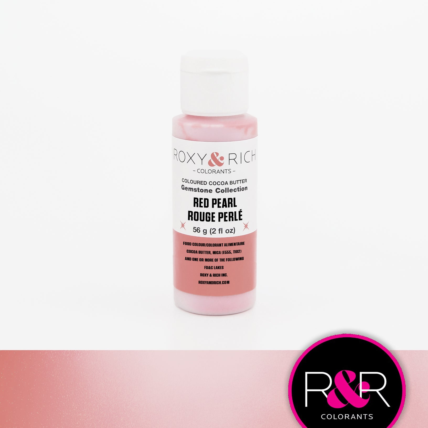 Roxy & Rich Pearl Gemstone Cocoa Butter Red Pearl (#BP2-002) - 2 OZ - Papagino Foods Inc.