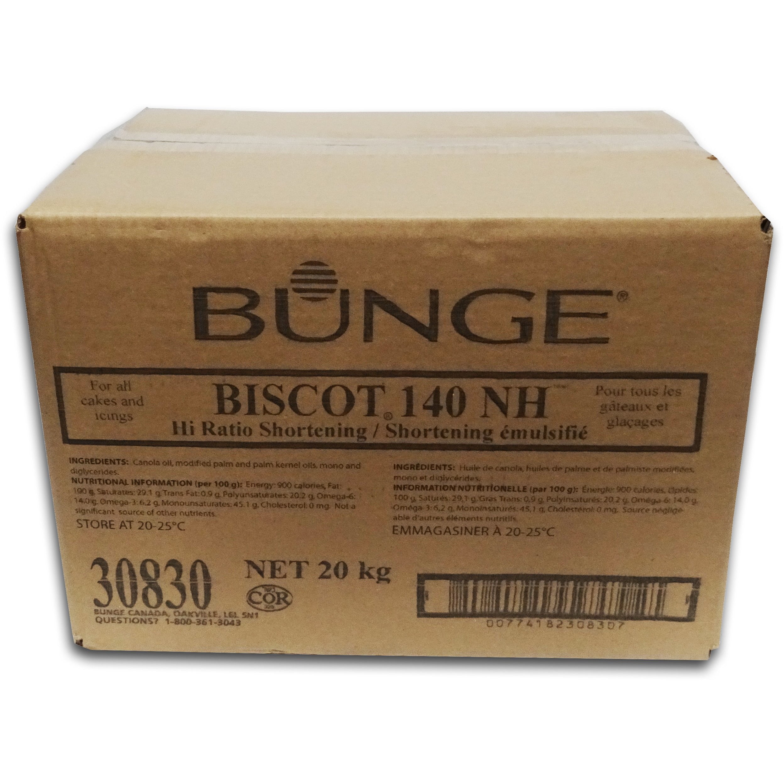 Bunge® Biscot NH 140 Hi Ratio Shortening (Pickup Only) - Papagino Foods Inc.