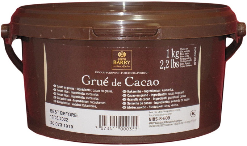 Cacao Barry Grue de Cacao Nibs 1 kg - Papagino Foods Inc.
