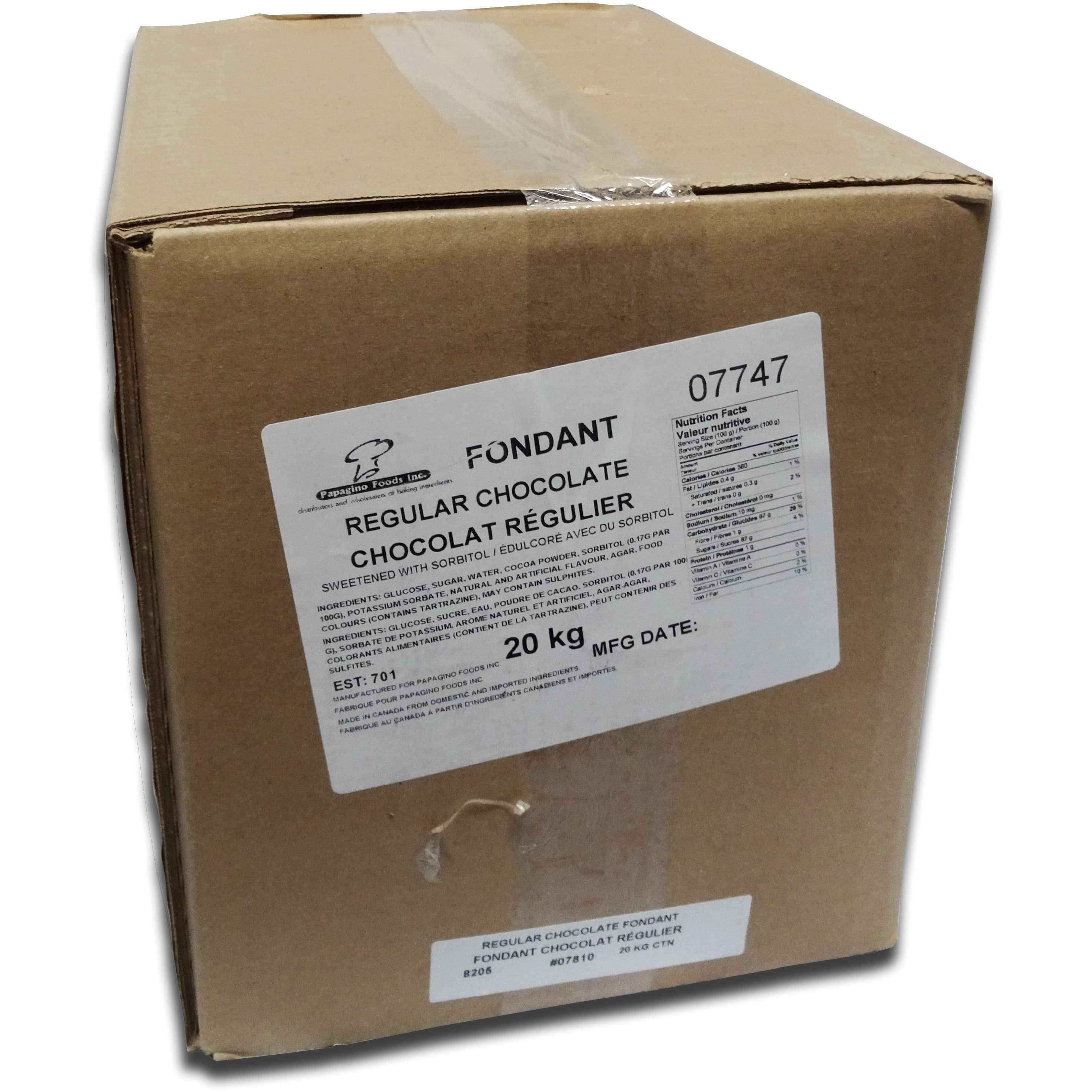 Chocolate Fondant 20 kg (Pickup Only)