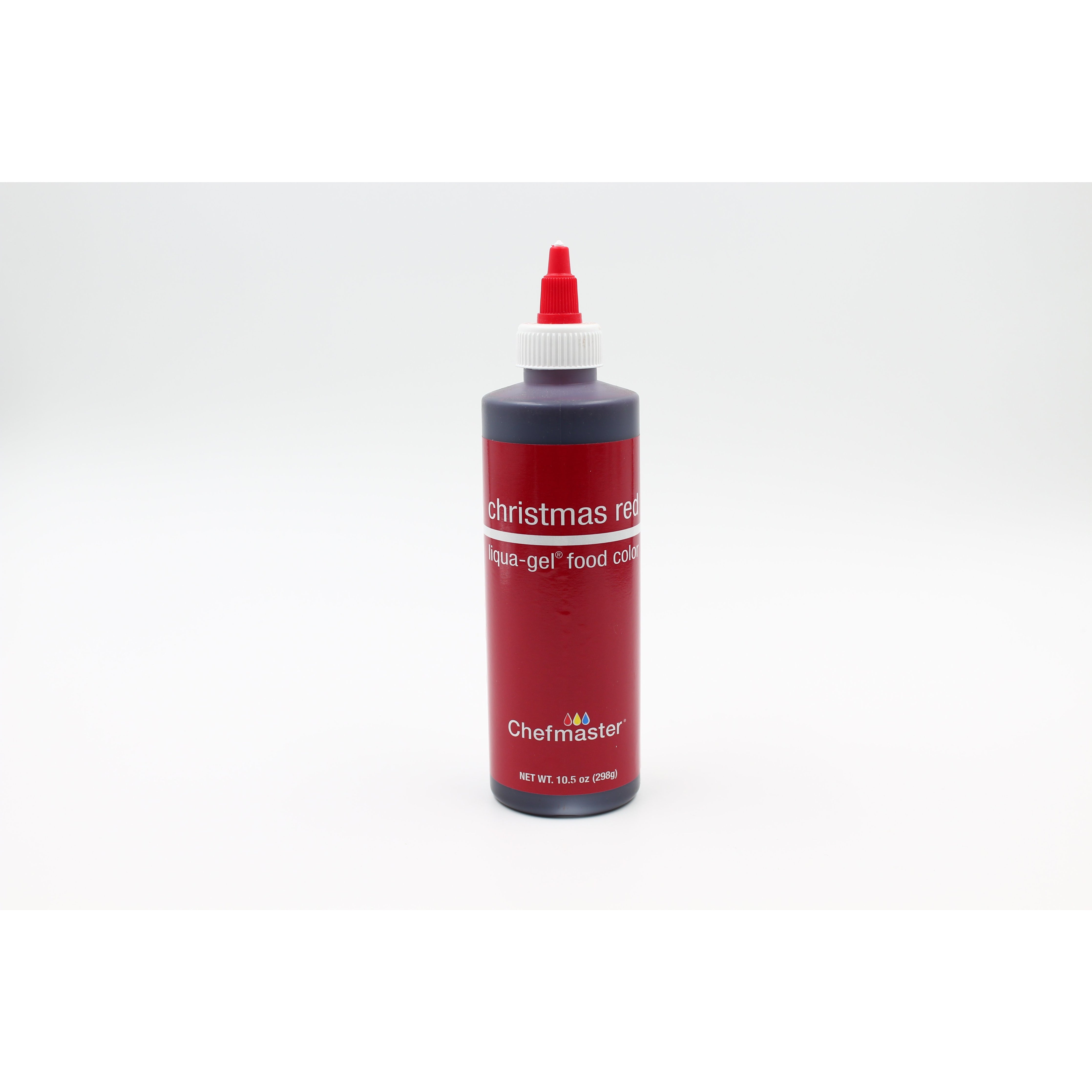 Chefmaster Christmas Red Liqua-Gel Food Coloring (# 5460) 10.5 OZ - Papagino Foods Inc.