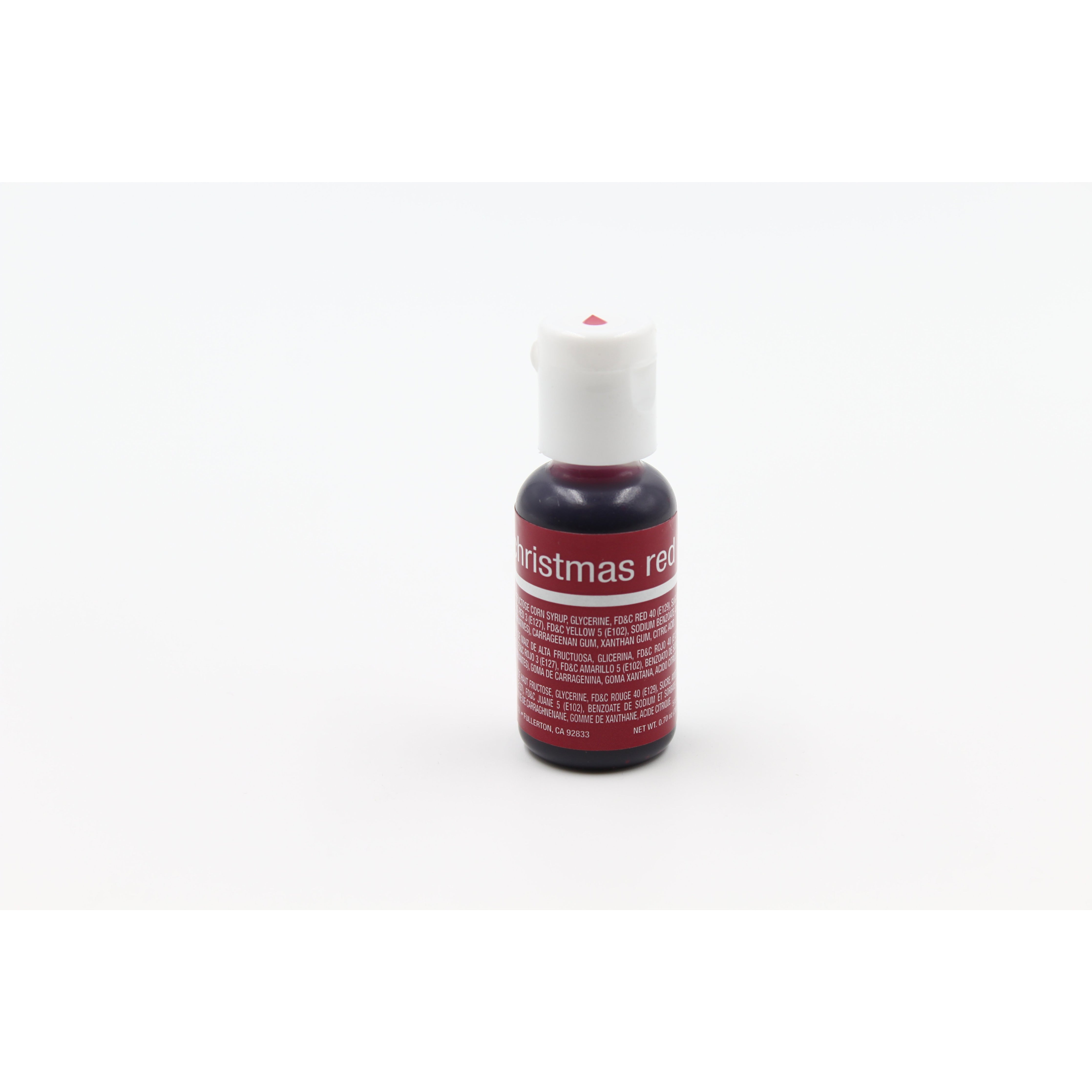 Chefmaster Christmas Red Liqua-Gel Food Coloring (# 5133) 0.70 OZ - Papagino Foods Inc.