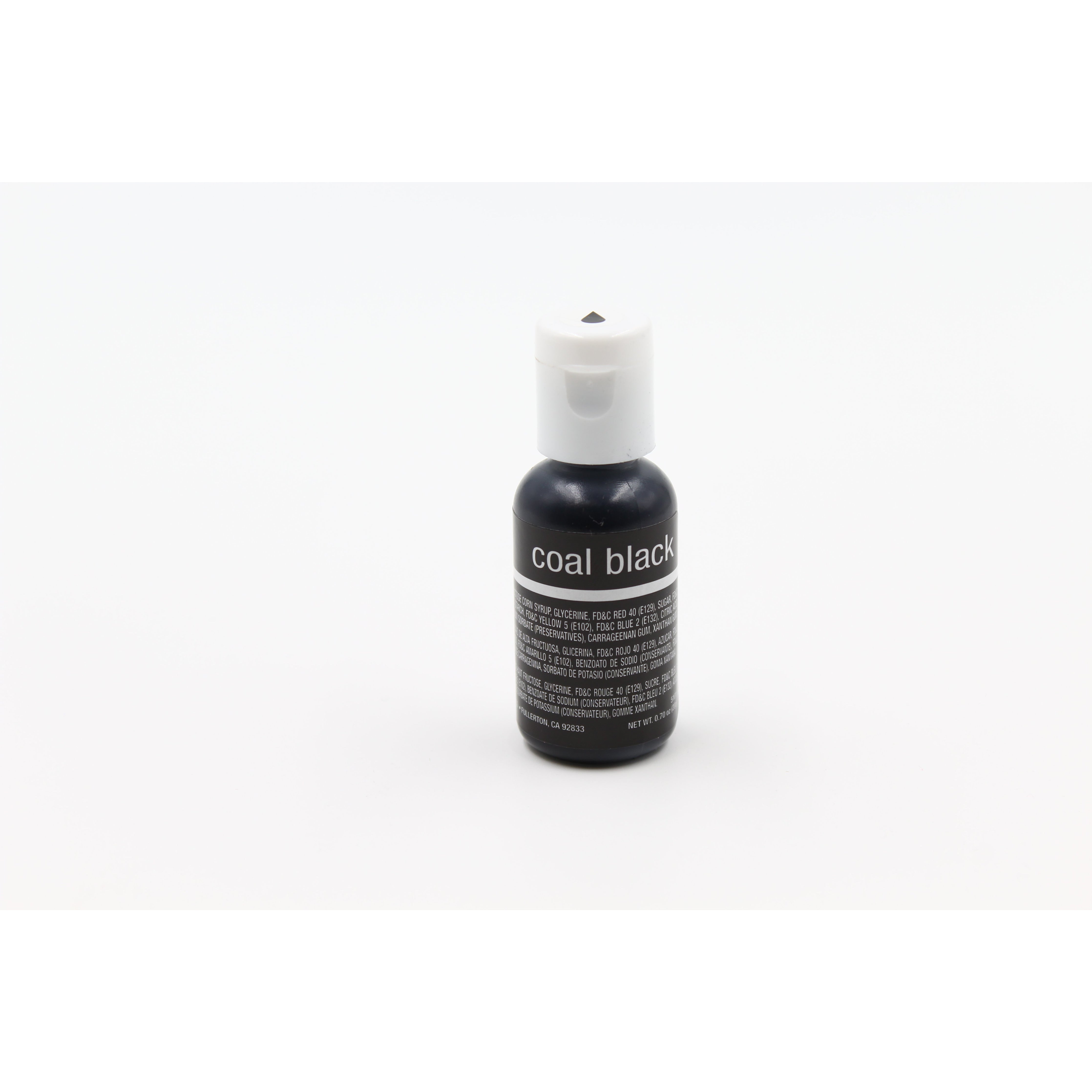 Chefmaster Coal Black Liqua-Gel Food Coloring (# 5101) 0.70 OZ - Papagino Foods Inc.