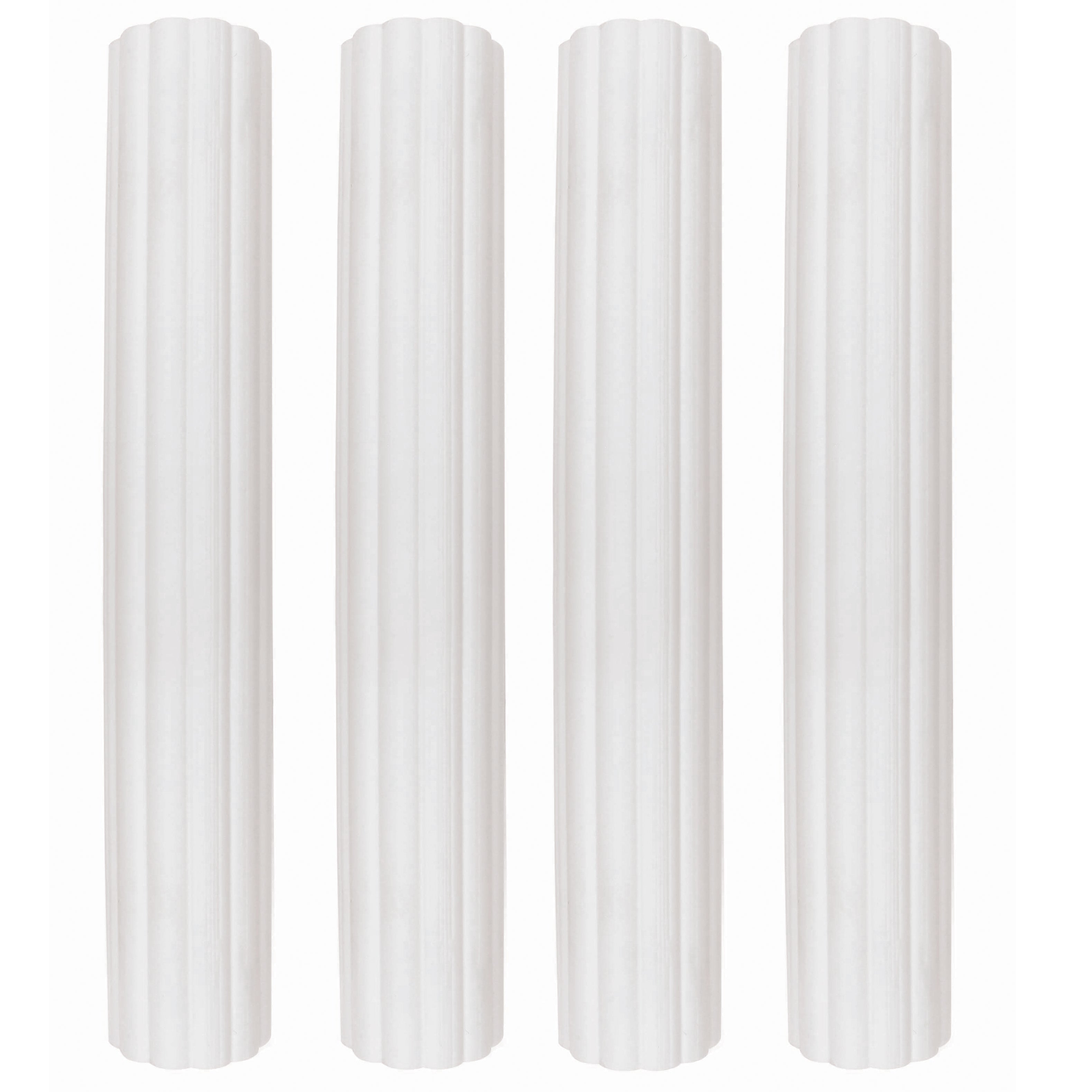 Plastic Hollow Pillars Pk/4 (152mm / 6”) / White #DR006 - Papagino Foods Inc.