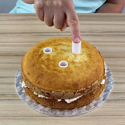 Dowel Rods - Plastic Pk/4 (317mm / 12.5”) White #DR125 - Papagino Foods Inc.