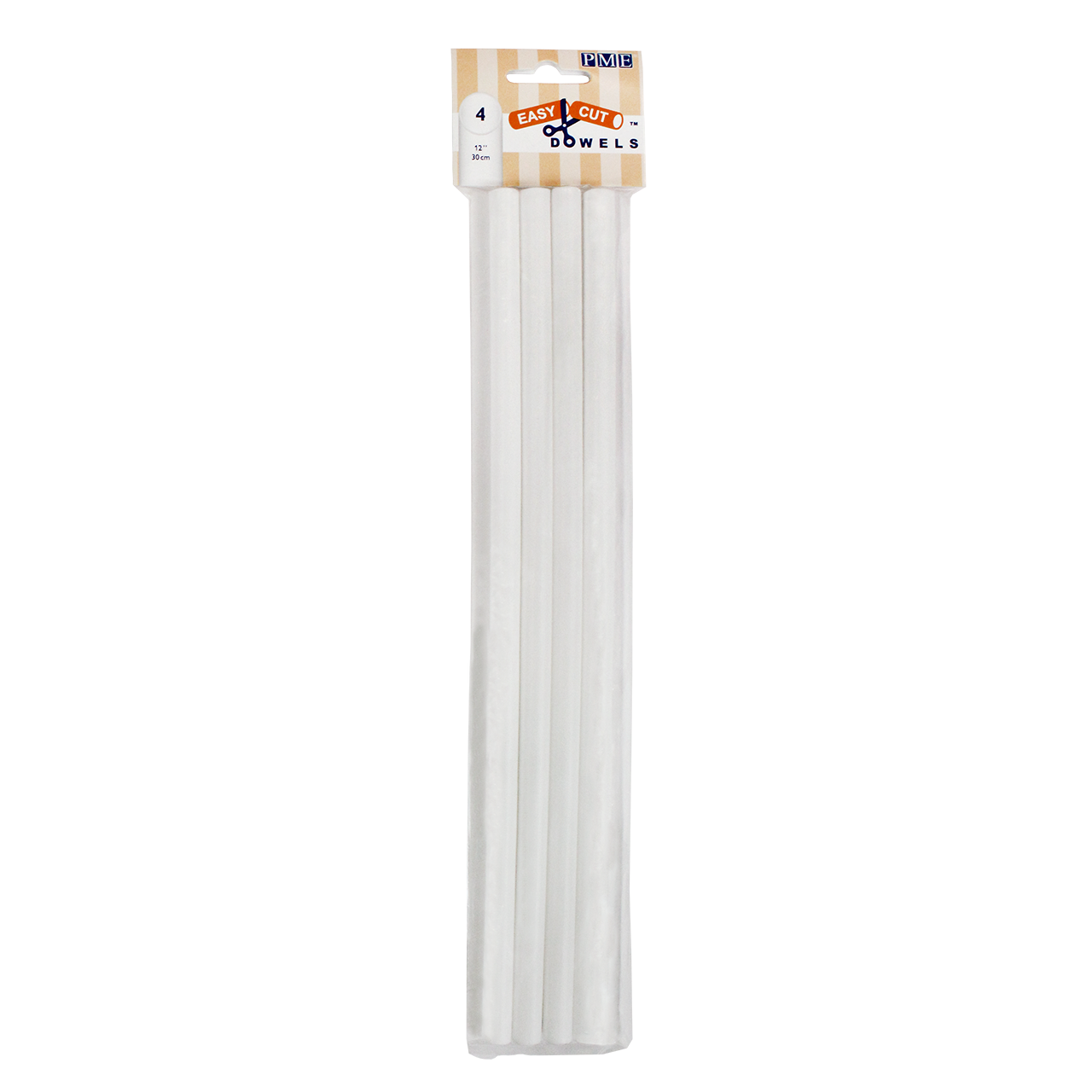 Dowel Rods - Easy Cut Pk/4 (30cm / 12”) #DR212 - Papagino Foods Inc.