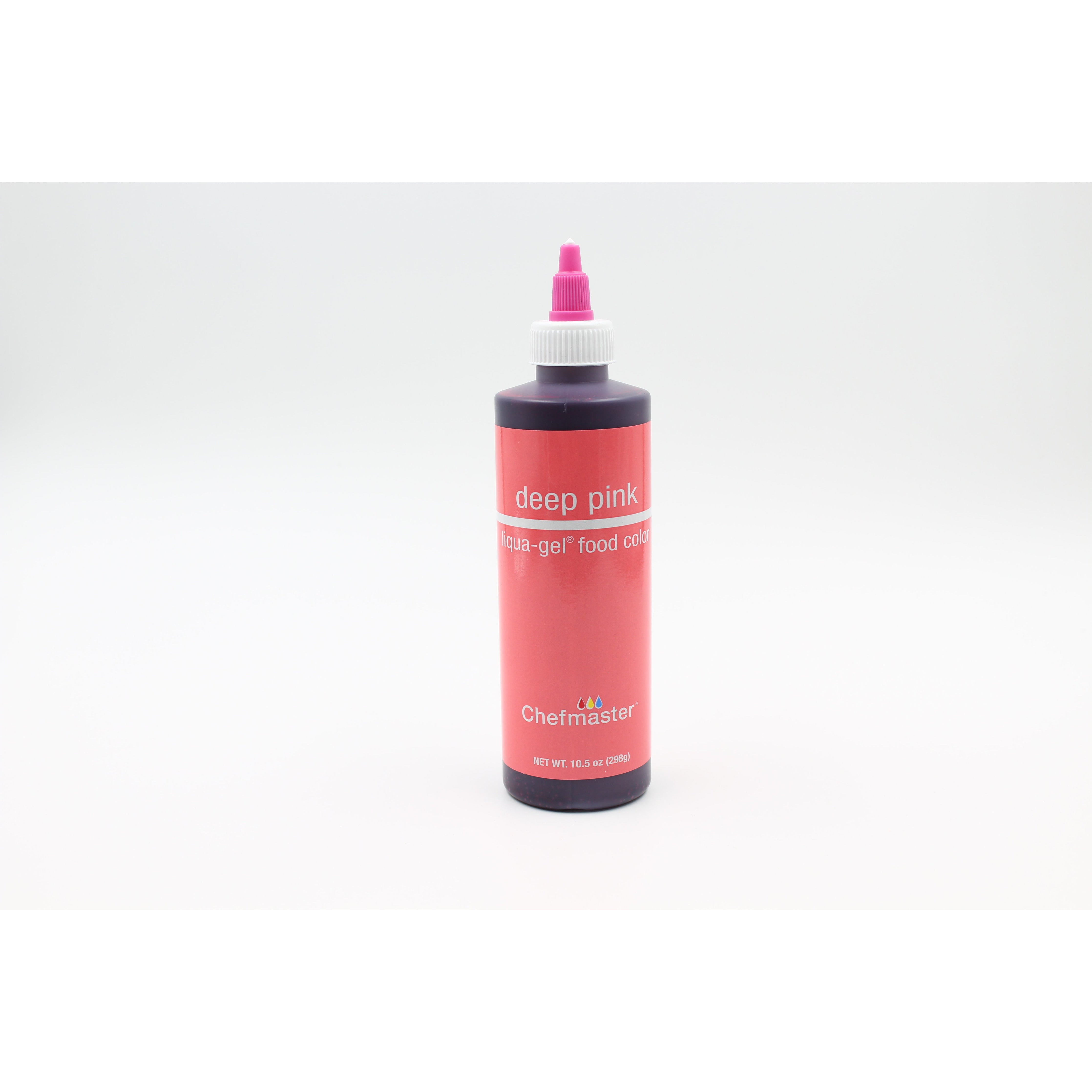 Chefmaster Deep Pink Liqua-Gel Food Coloring (# 5447) 10.5 OZ - Papagino Foods Inc.