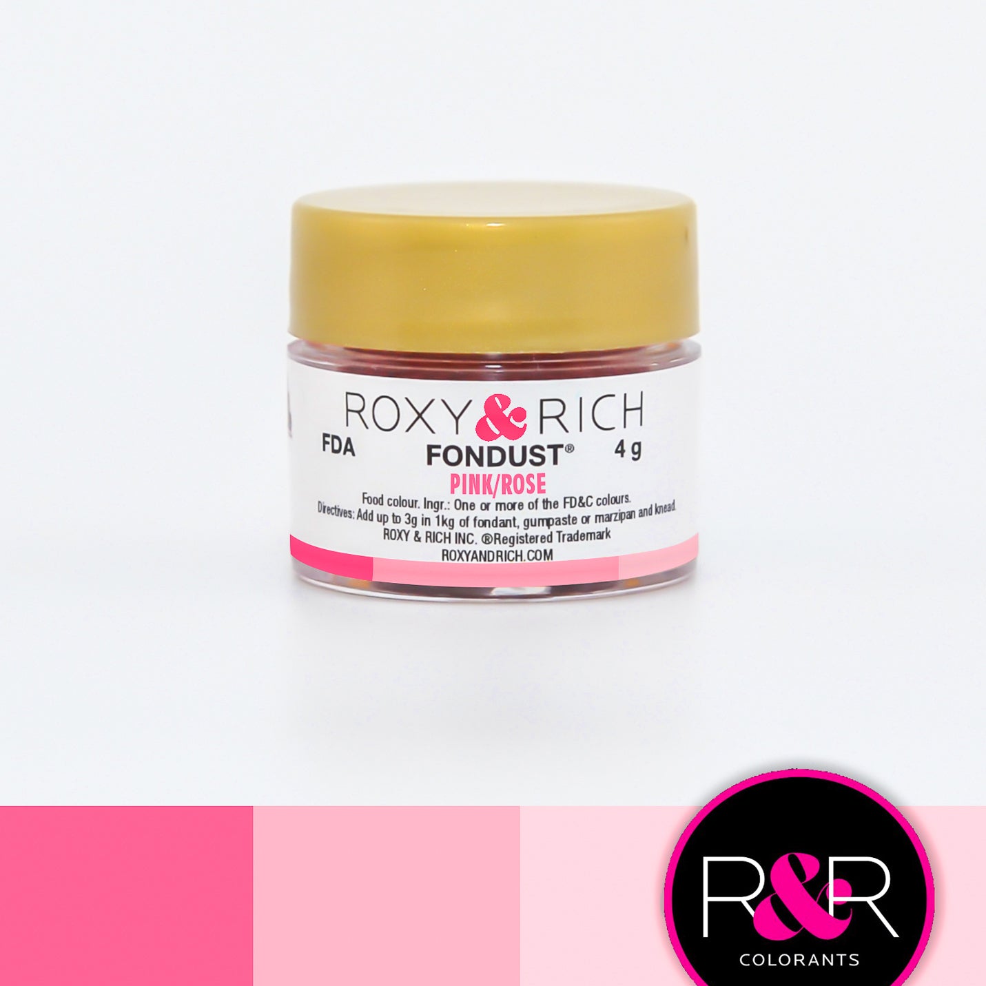 Roxy & Rich Pink Fondust  (# F4-017) 4 G - Papagino Foods Inc.