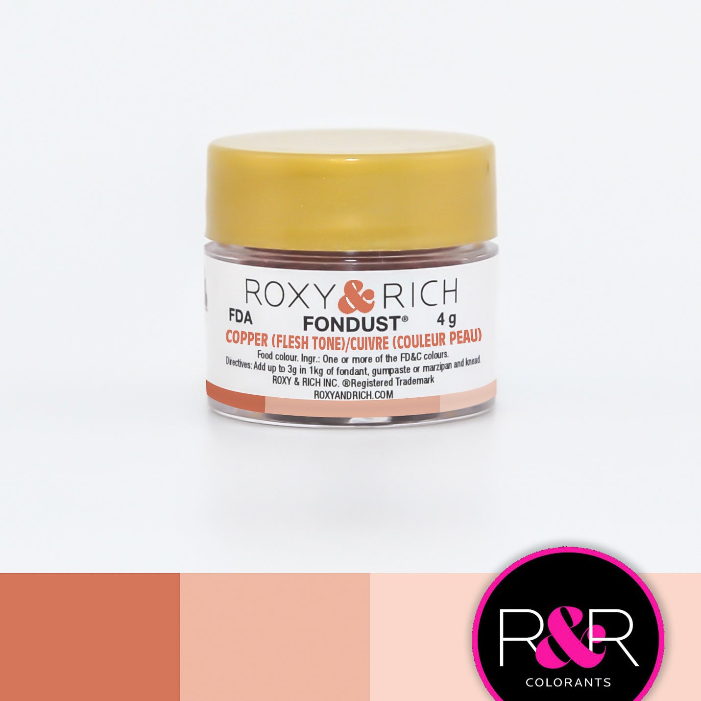 Roxy & Rich Copper (Flesh Tone) Fondust  (# F4-033) 4 G - Papagino Foods Inc.