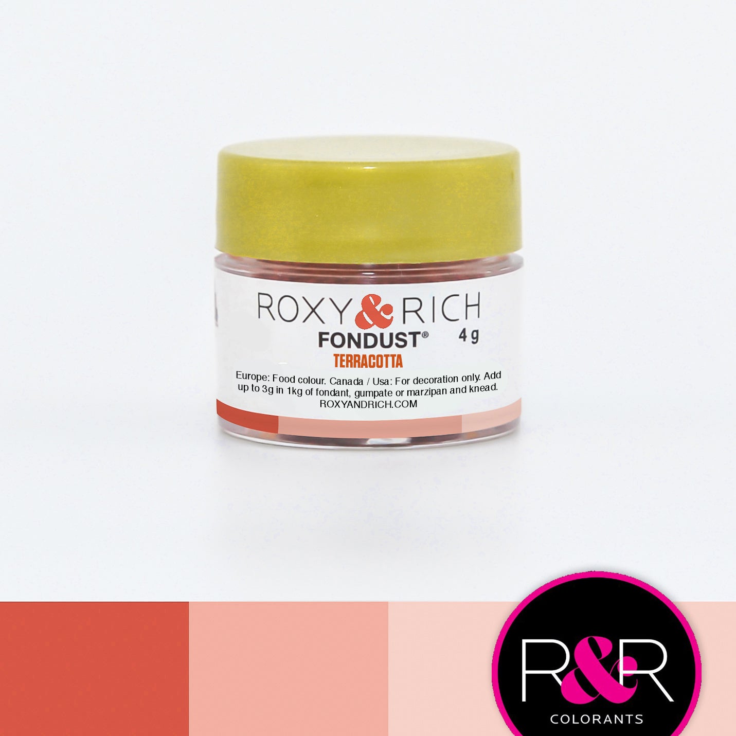 Roxy & Rich Terracotta Fondust  (# F4-049) 4 G - Papagino Foods Inc.