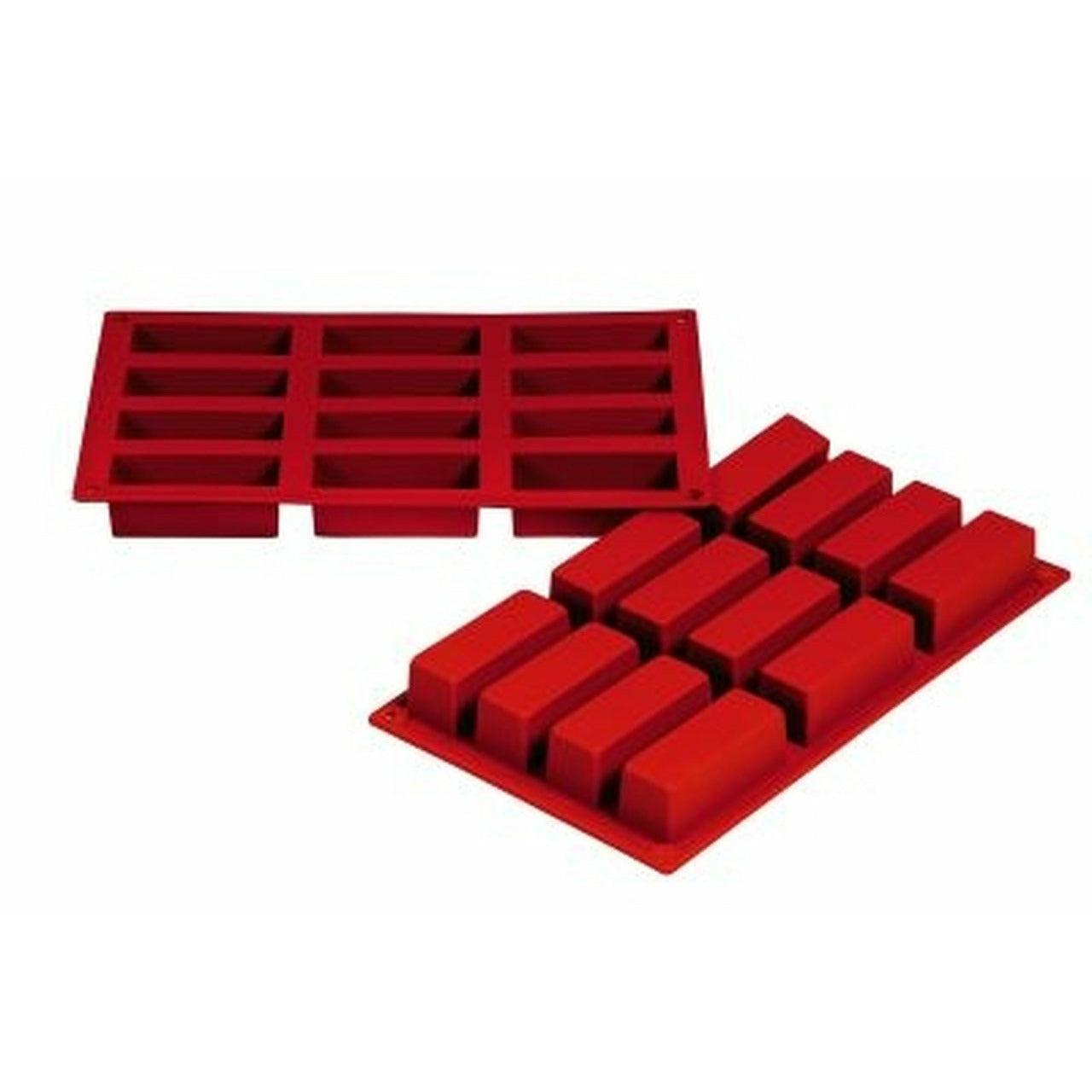 Fat Daddio, Silicone Baking Mold, Cake, 2.37oz, 3.11 in x 1.14 in x 1.18 in High, 12 Cavities (SMF026) - Papagino Foods Inc.