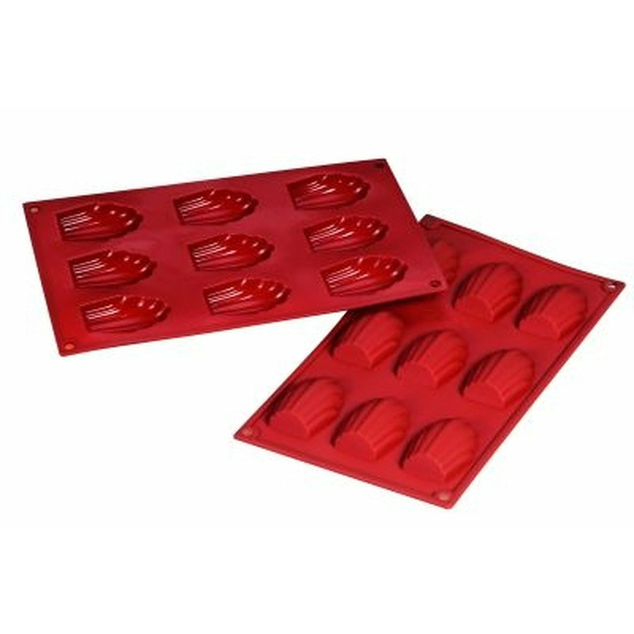 Fat Daddio, Silicone Baking Mold, Madeleine, 1oz, 2.68 in x 1.77 in x 0.67 in Deep, 9 Cavities (SMF032) - Papagino Foods Inc.