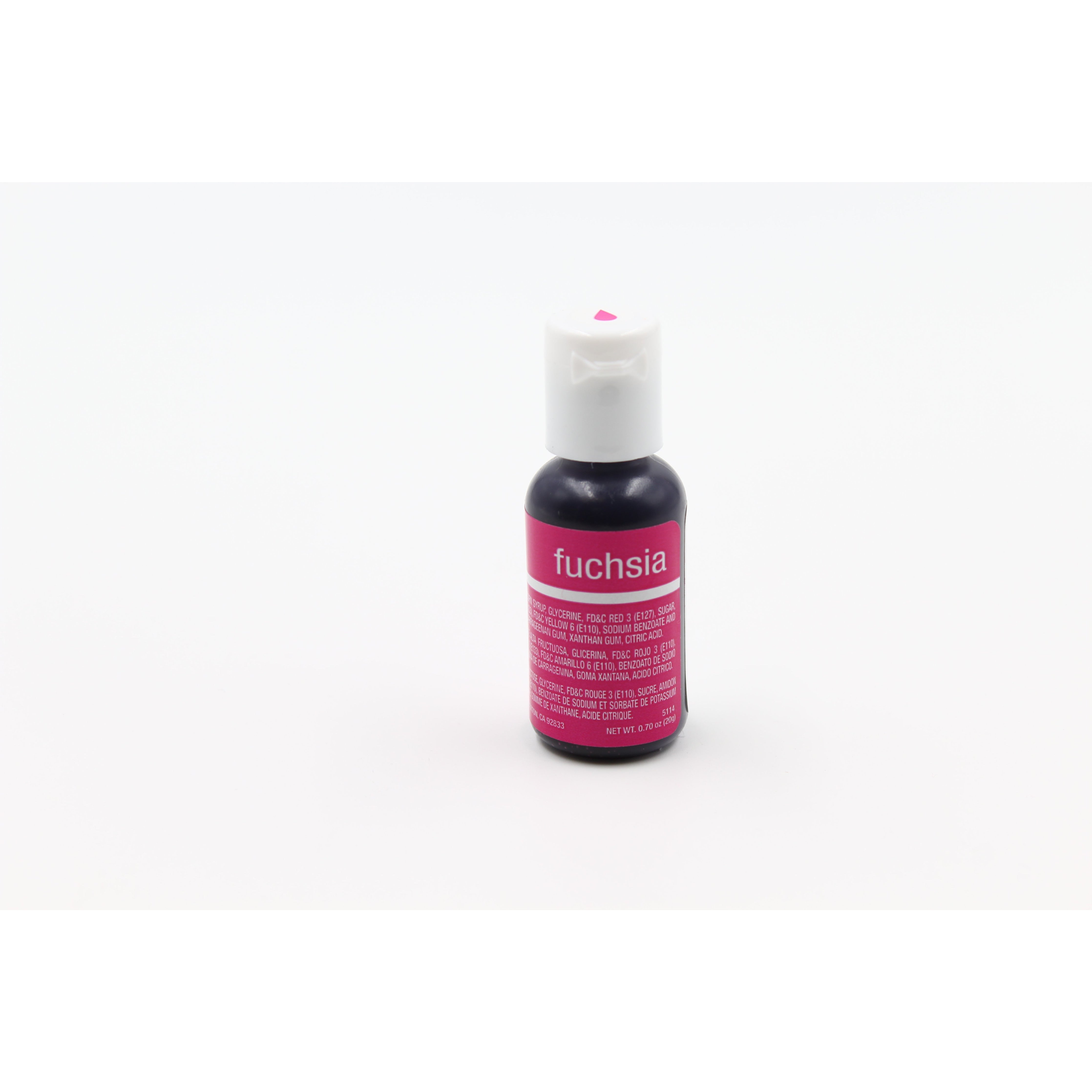 Chefmaster Fuchsia Liqua-Gel Food Coloring (# 5114) 0.70 OZ - Papagino Foods Inc.
