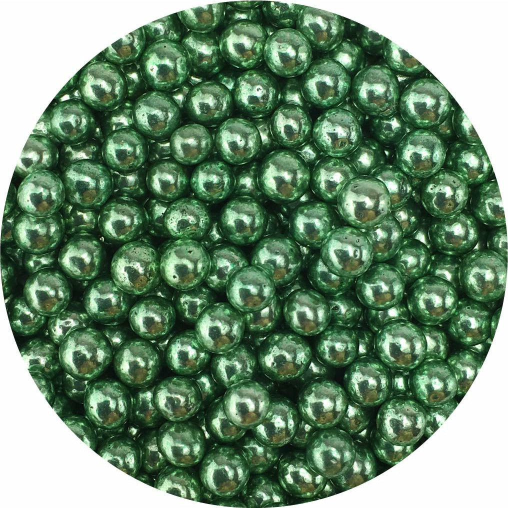 Green Dragees 5mm, 3.7 oz. Product #7500-785810G - Papagino Foods Inc.