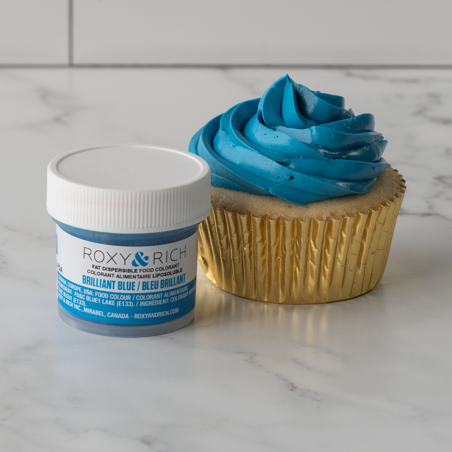 Roxy & Rich Fat Dispersible Dust Brilliant Blue (# P15-B05) - 15 G - Papagino Foods Inc.