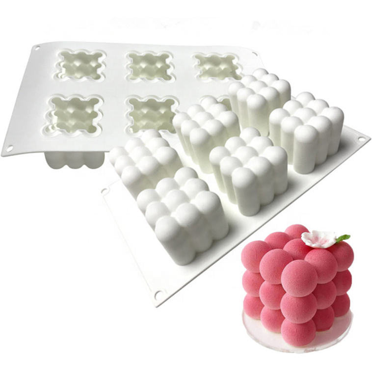 Large Cube of Bubbles 3D Silicone Chocolate, Cookie & Dessert Mold - Papagino Foods Inc.