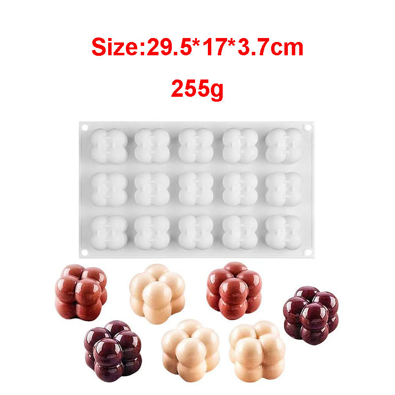 Small Cube of Bubbles 3D Silicone Chocolate, Cookie & Dessert Mold - Papagino Foods Inc.