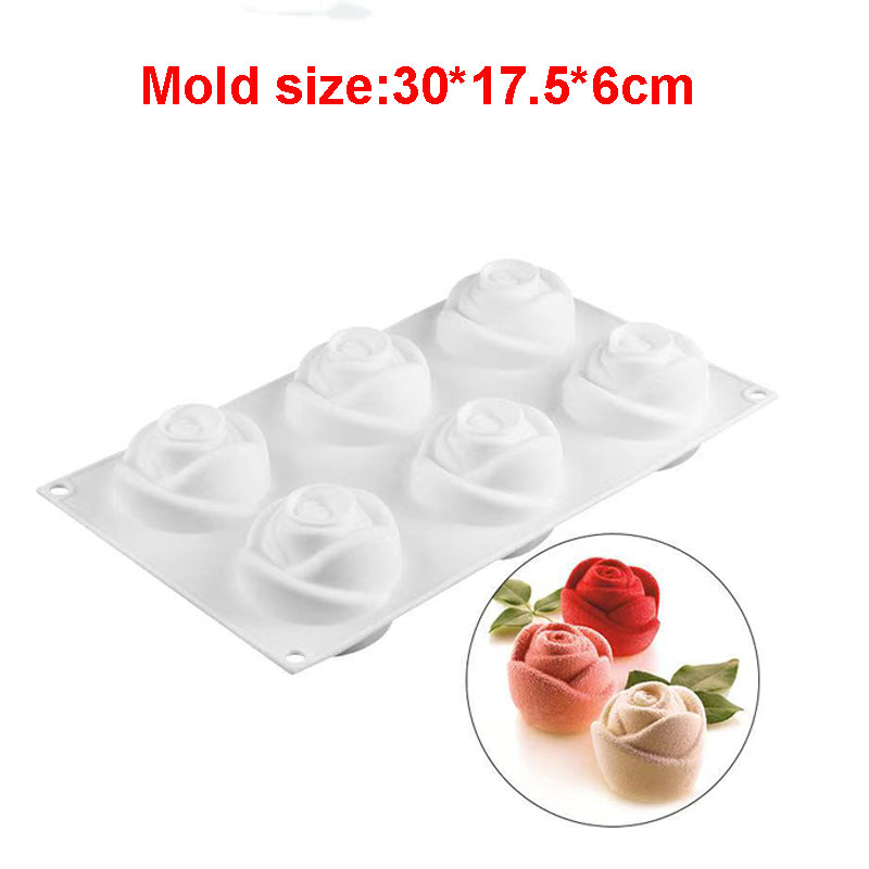 Rose Bud 3D Silicone Chocolate, Cookie & Dessert Mold - Papagino Foods Inc.
