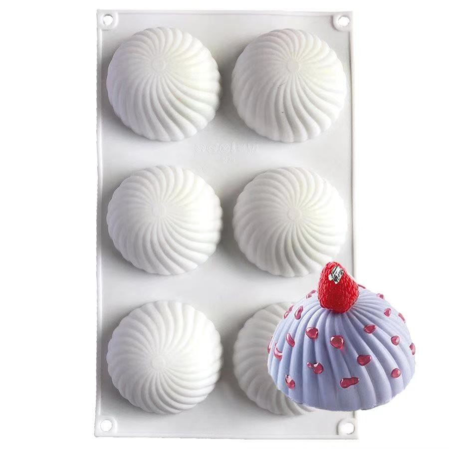 Small Swirl 3D Silicone Chocolate, Cookie & Dessert Mold - Papagino Foods Inc.