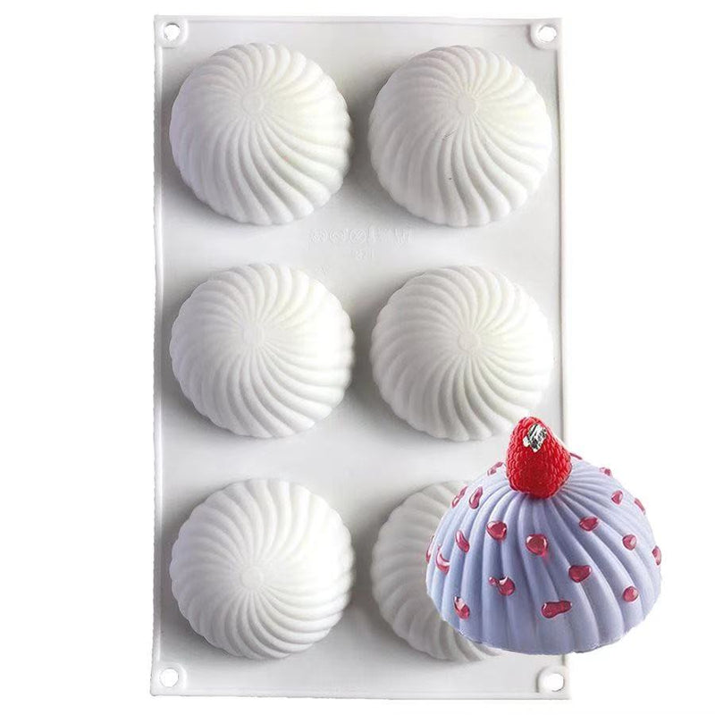 Small Swirl 3D Silicone Chocolate, Cookie & Dessert Mold