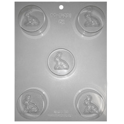 Sitting Bunny Round Sandwich Cookie Chocolate Mold #90-16201 - Papagino Foods Inc.