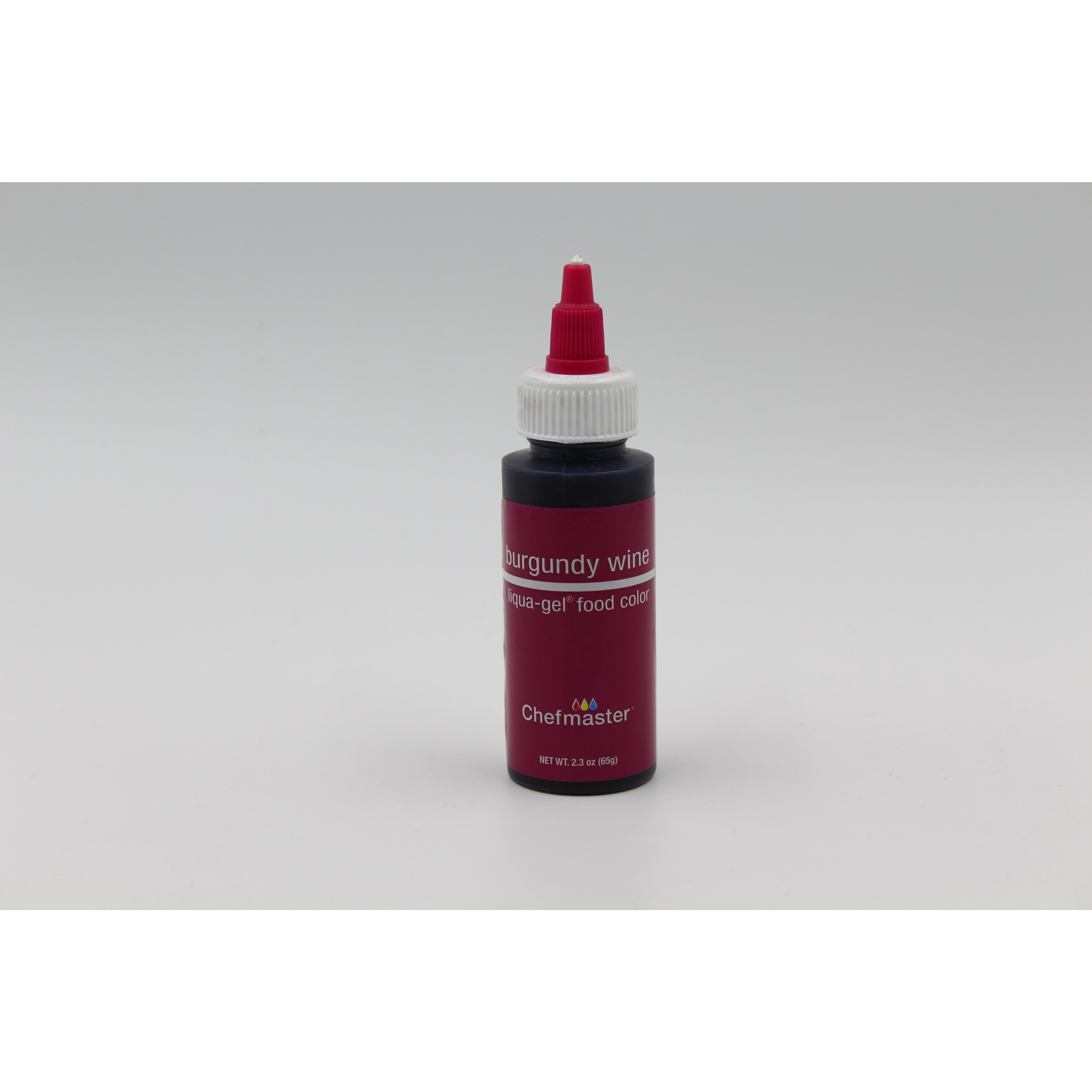 Chefmaster Burgundy Wine Liqua-Gel Food Coloring (# 5051) 2.3 OZ - Papagino Foods Inc.