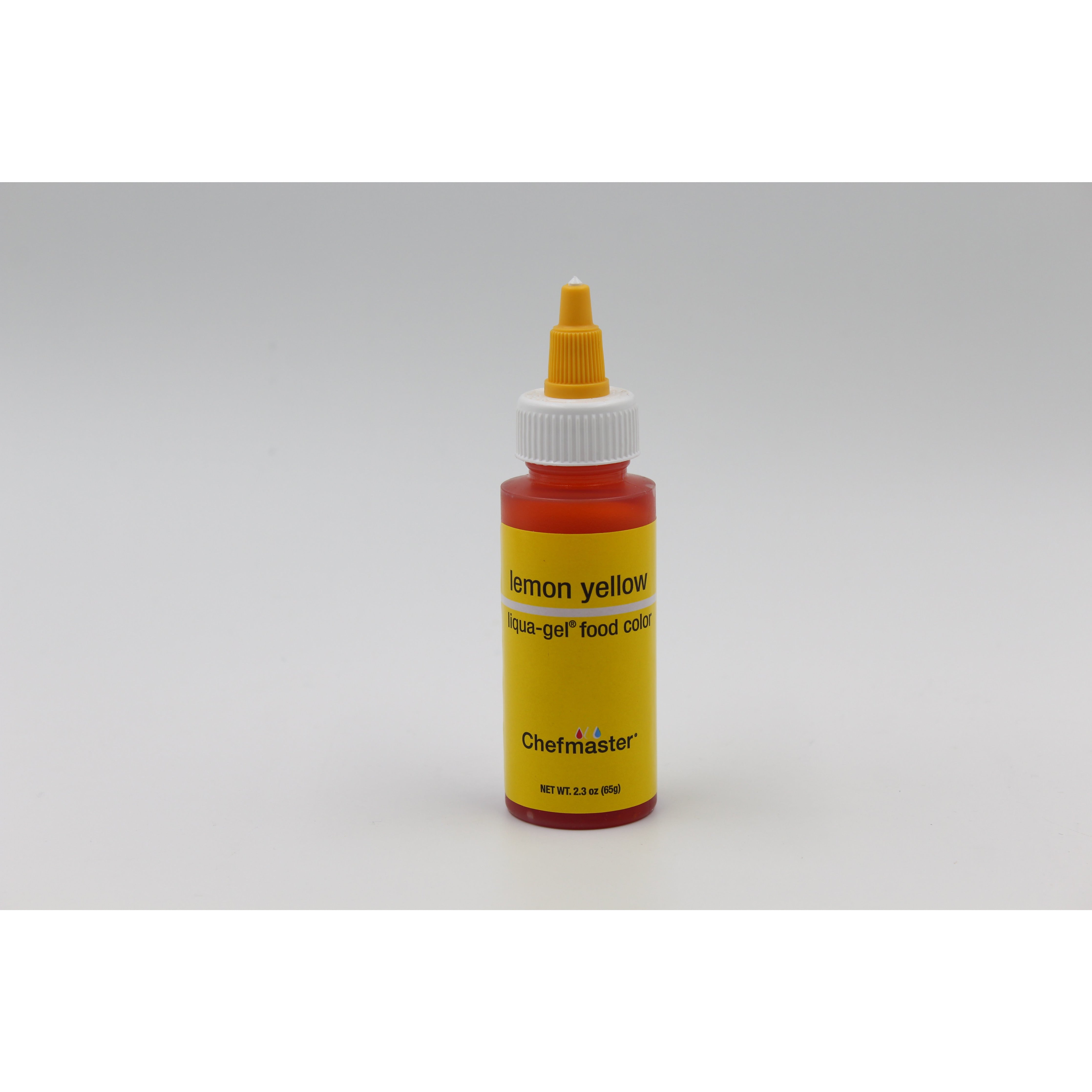 Chefmaster Lemon Yellow Liqua-Gel Food Coloring (# 5086) 2.3 OZ - Papagino Foods Inc.