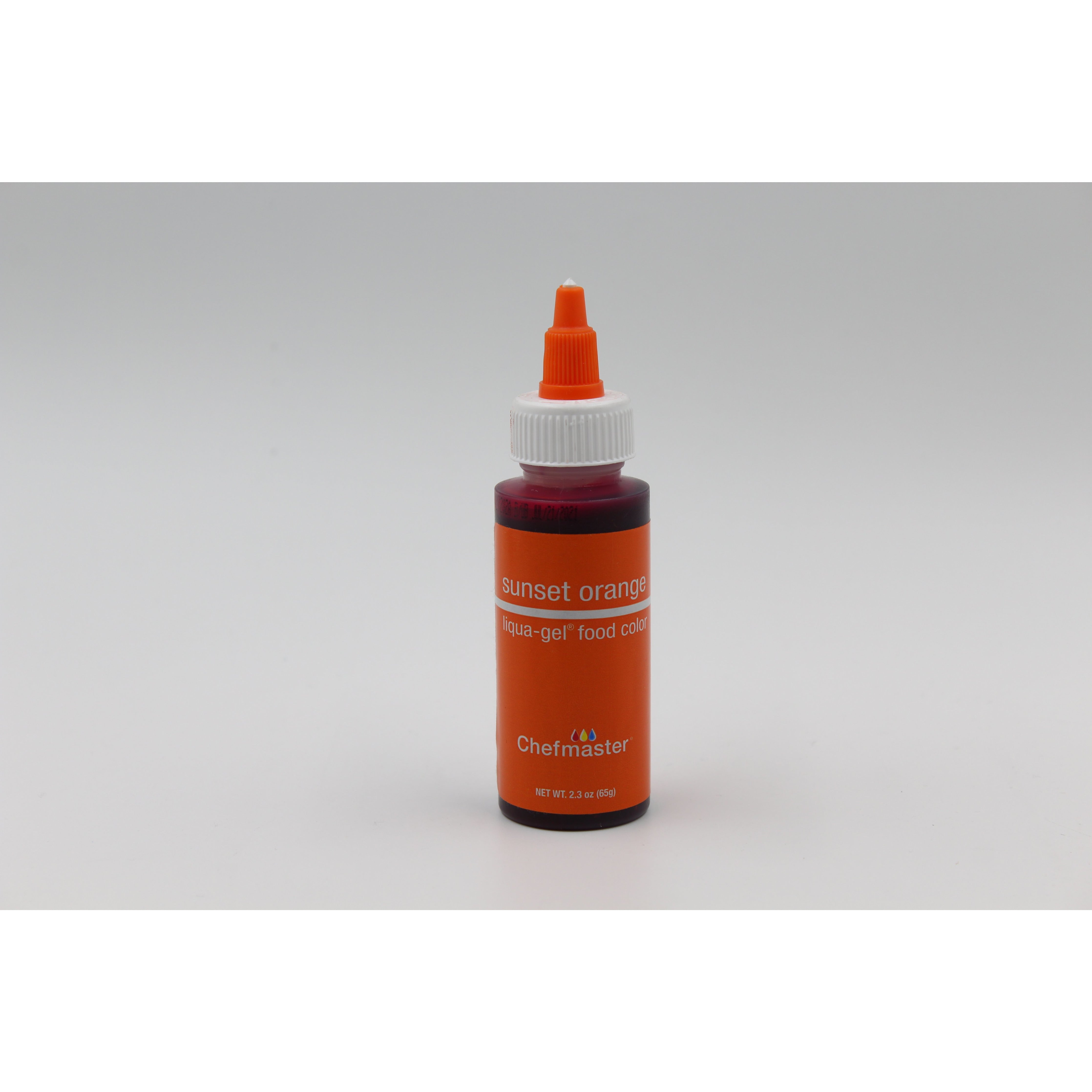 Chefmaster Sunset Orange Liqua-Gel Food Coloring (# 5036) 2.3 OZ - Papagino Foods Inc.