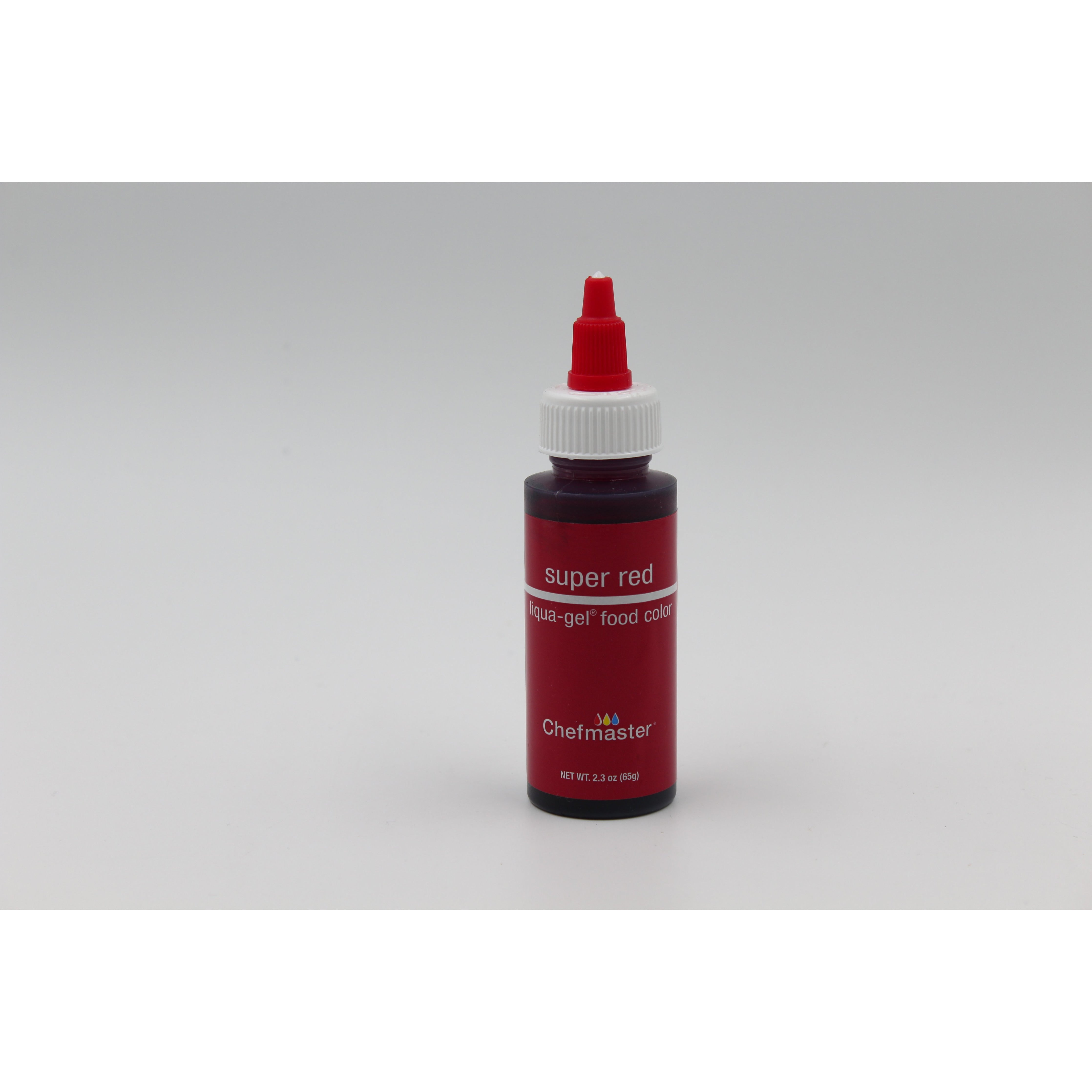 Chefmaster Super Red Liqua-Gel Food Coloring (# 5073) 2.3 OZ - Papagino Foods Inc.