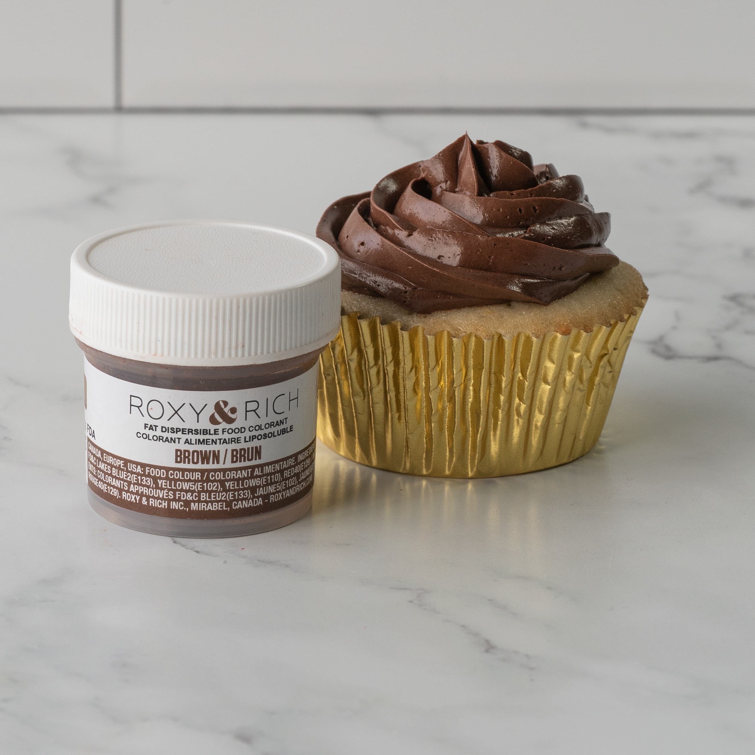 Roxy & Rich Fat Dispersible Dust Brown (# P15-B10) - 15 G - Papagino Foods Inc.