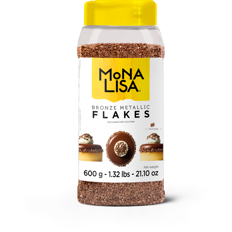 Mona Lisa - Bronze Metallic Flakes - Milk Chocolate - 600 g