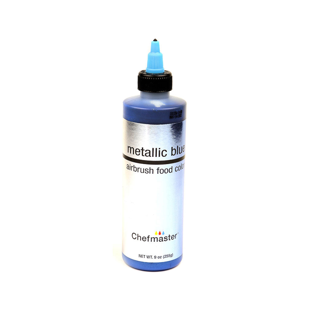 Chefmaster Metallic Blue Airbrush Food Coloring (# 3703) 9.0 OZ - Papagino Foods Inc.