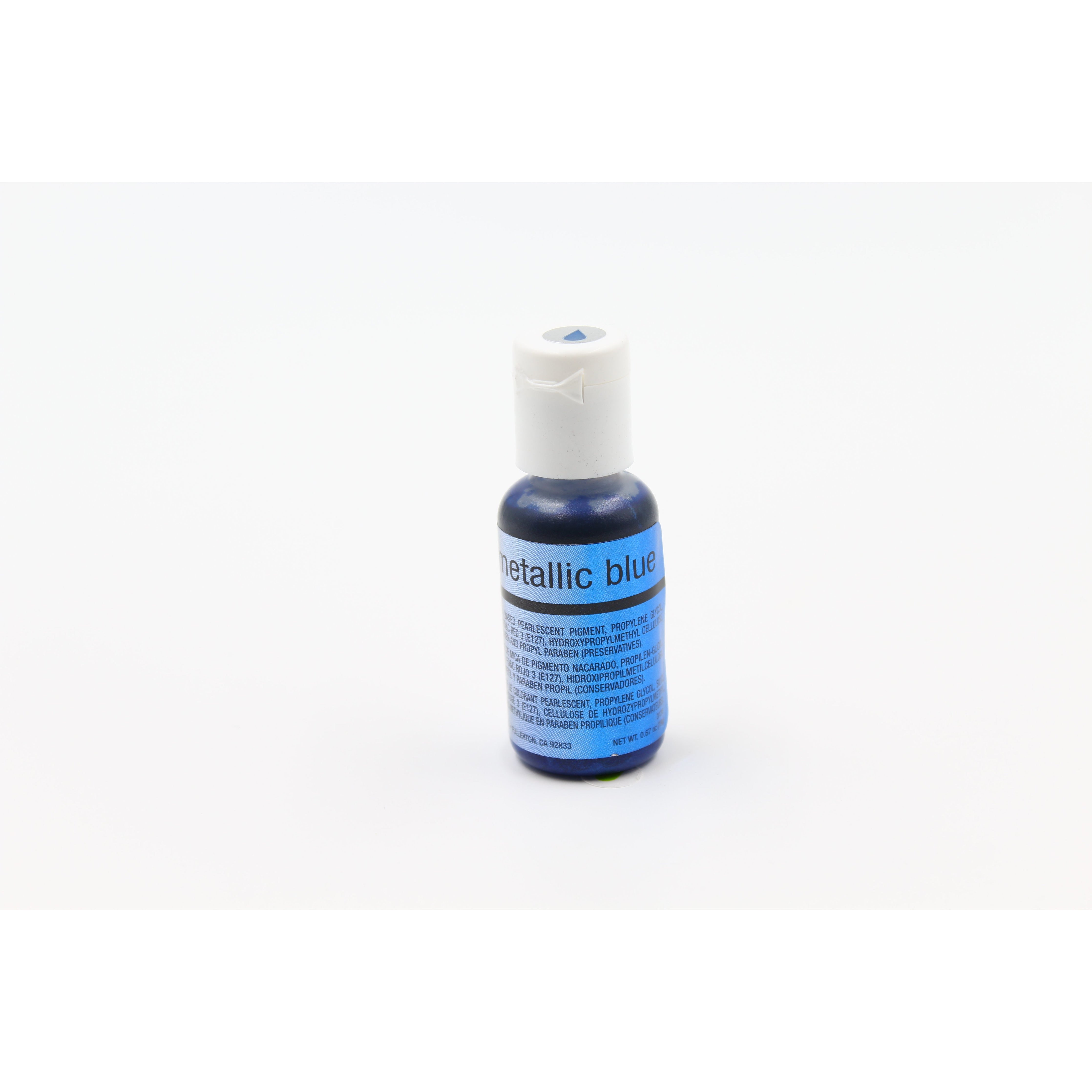 Chefmaster Metallic Blue Airbrush Food Coloring (# 3136) 0.67 OZ - Papagino Foods Inc.